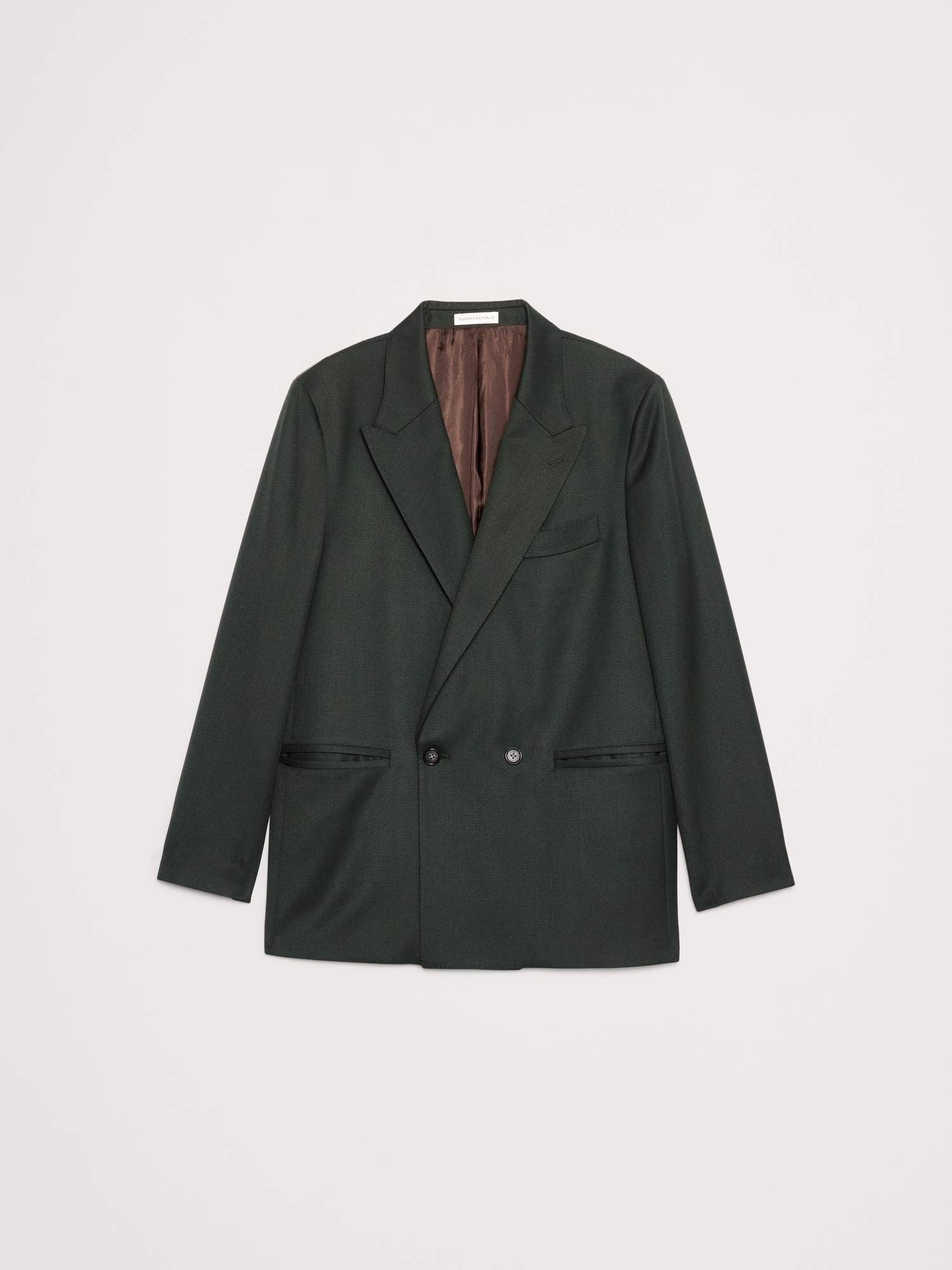 Image number 5 showing, Relaxed Green Twill Suit Jacket