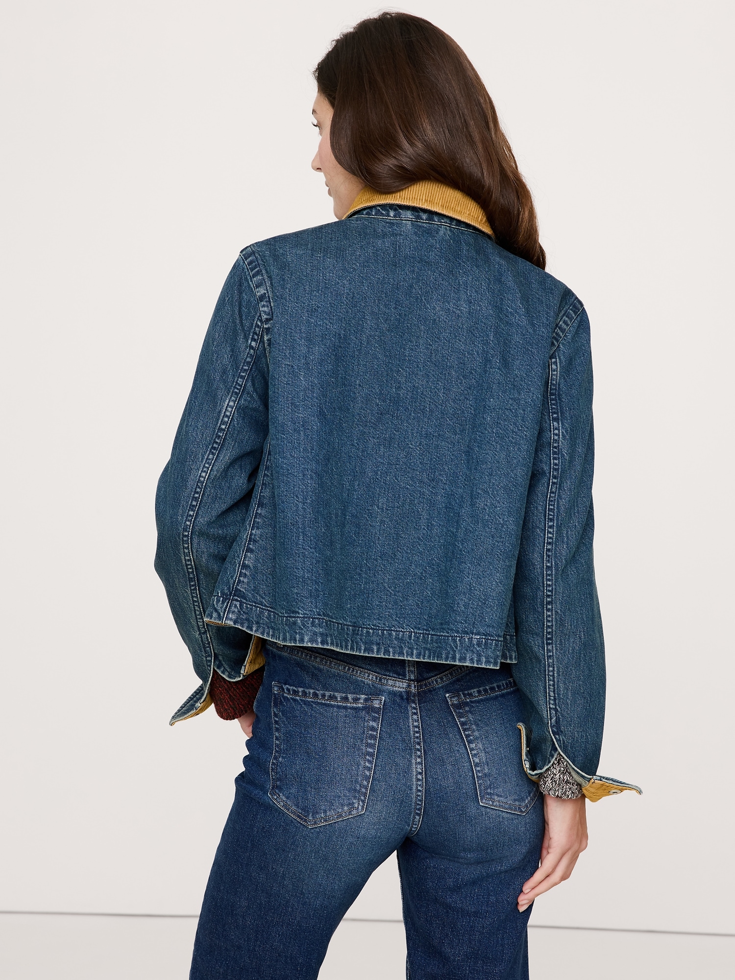 Image number 3 showing, Denim Trapeze Jacket