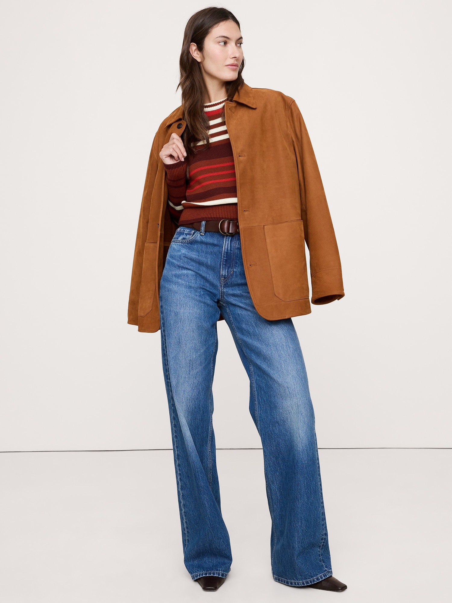 Image number 4 showing, Shrunken Cotton-Silk Crew-Neck Sweater