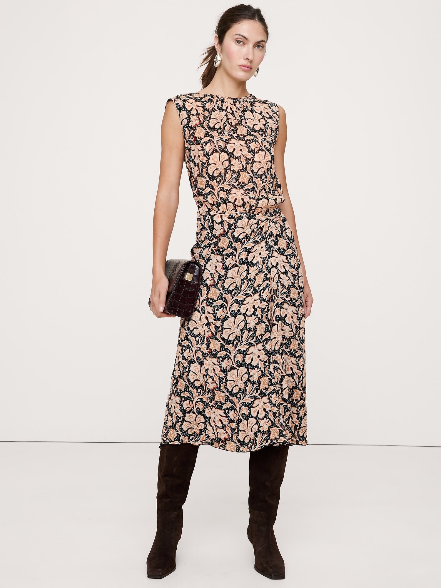 Image number 1 showing, Low-Back Midi Dress