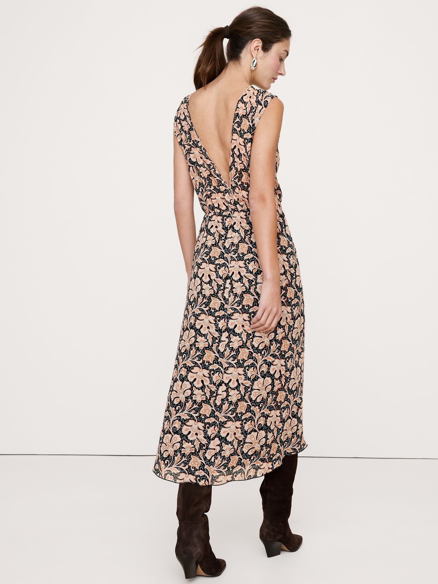 Image number 3 showing, Low-Back Midi Dress