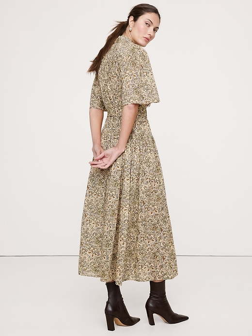 Image number 2 showing, Cotton Tie-Front Shirt Dress