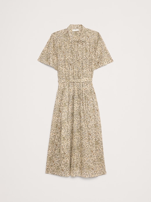 Image number 4 showing, Cotton Tie-Front Shirt Dress