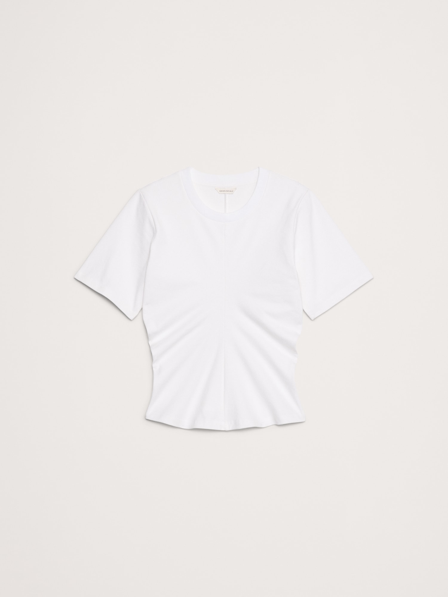 Image number 4 showing, COTTON DRAPED T-SHIRT