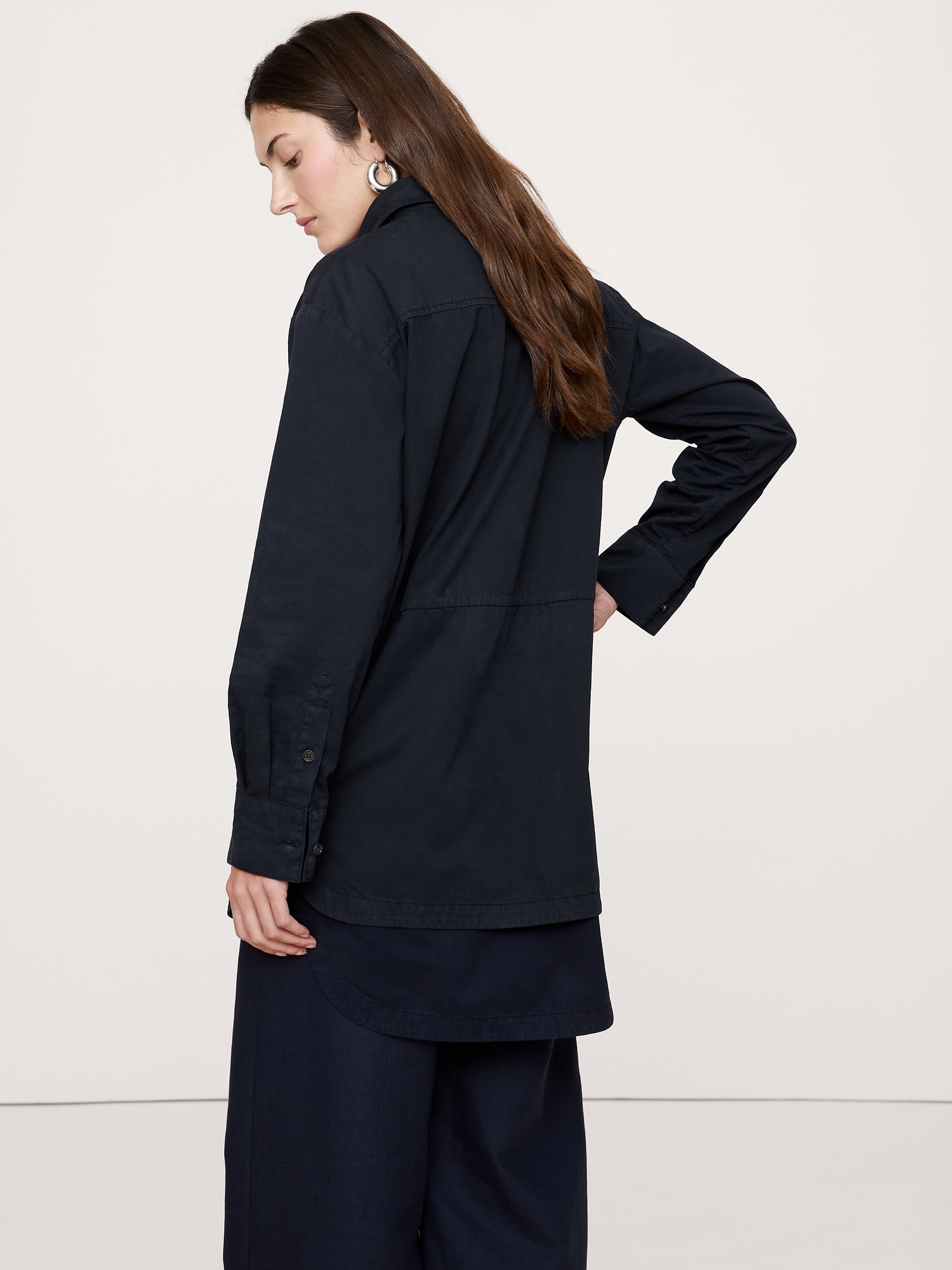 Image number 3 showing, COTTON TWILL UTILITY TUNIC
