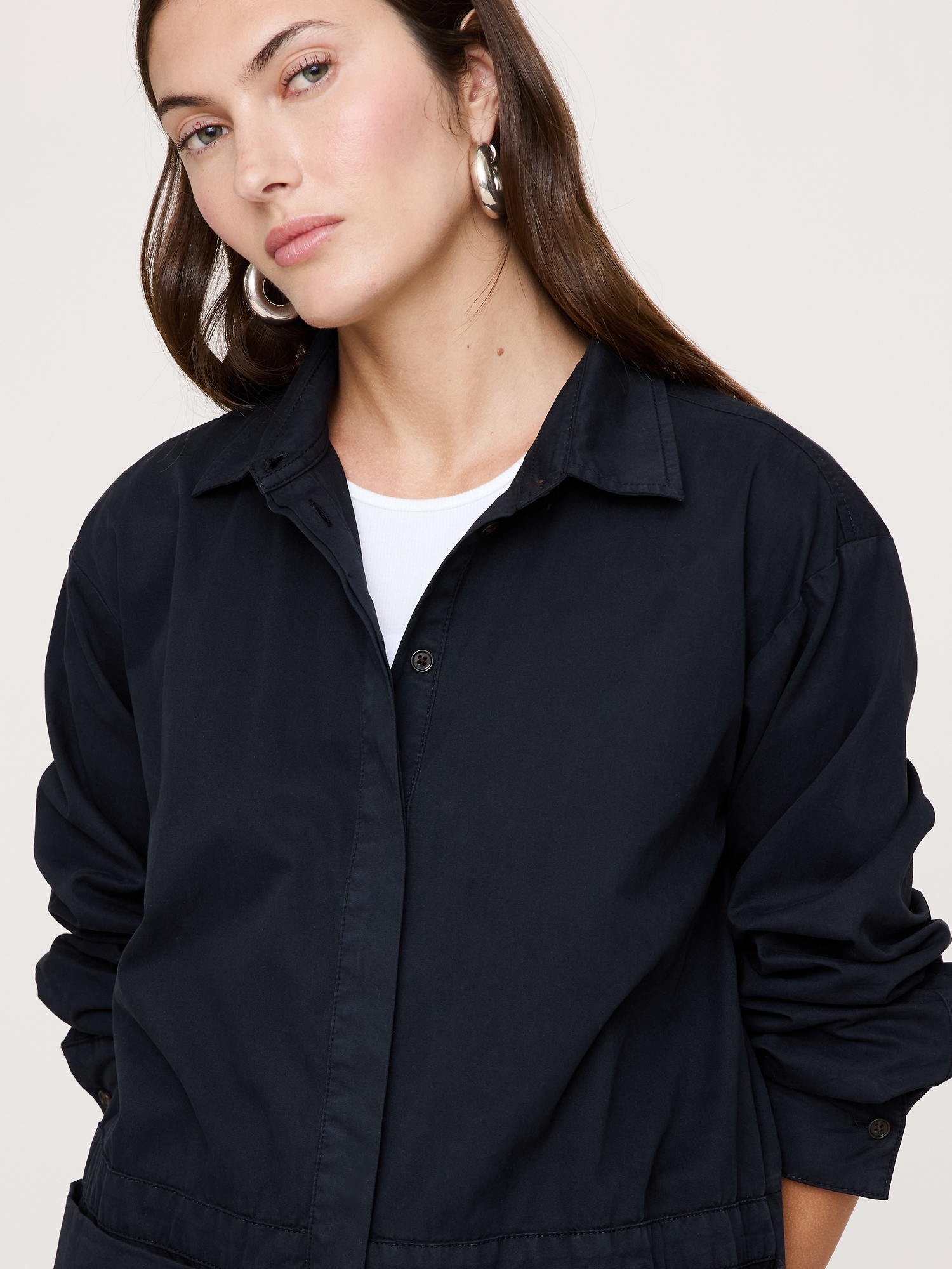 Image number 4 showing, COTTON TWILL UTILITY TUNIC