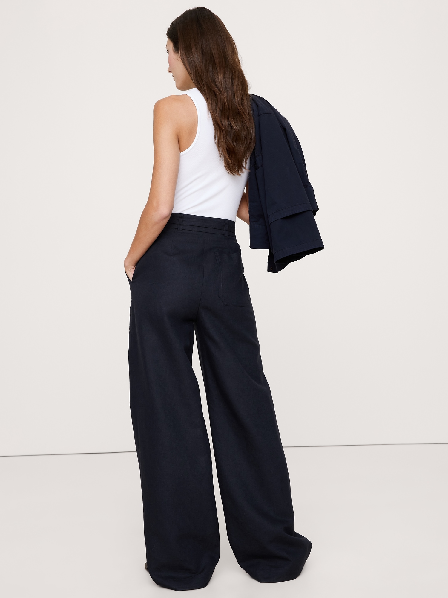 Image number 3 showing, HIGH-RISE WIDE-LEG STUDIO PANT