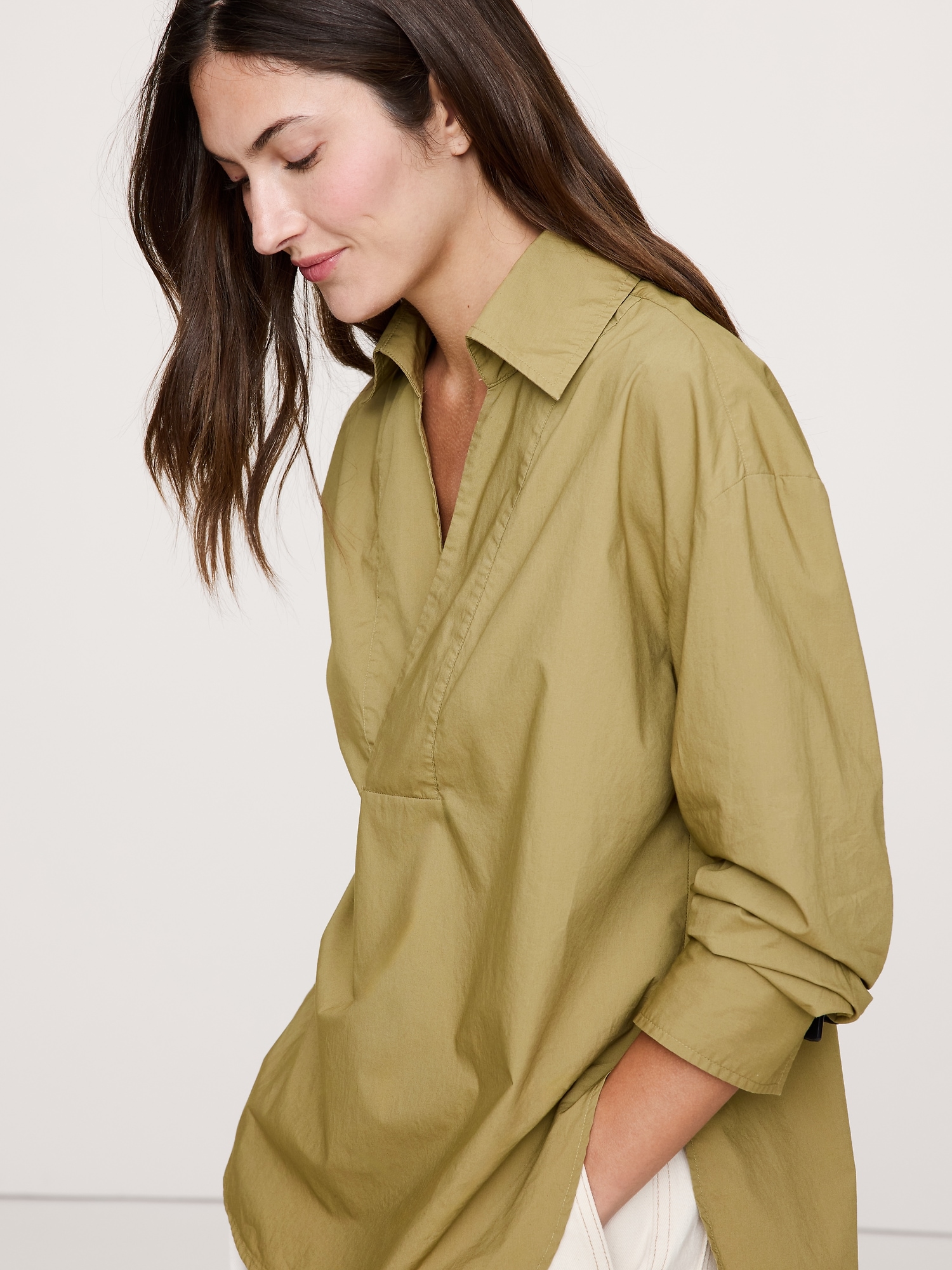Image number 3 showing, Oversized Long-Sleeve Popover Tunic