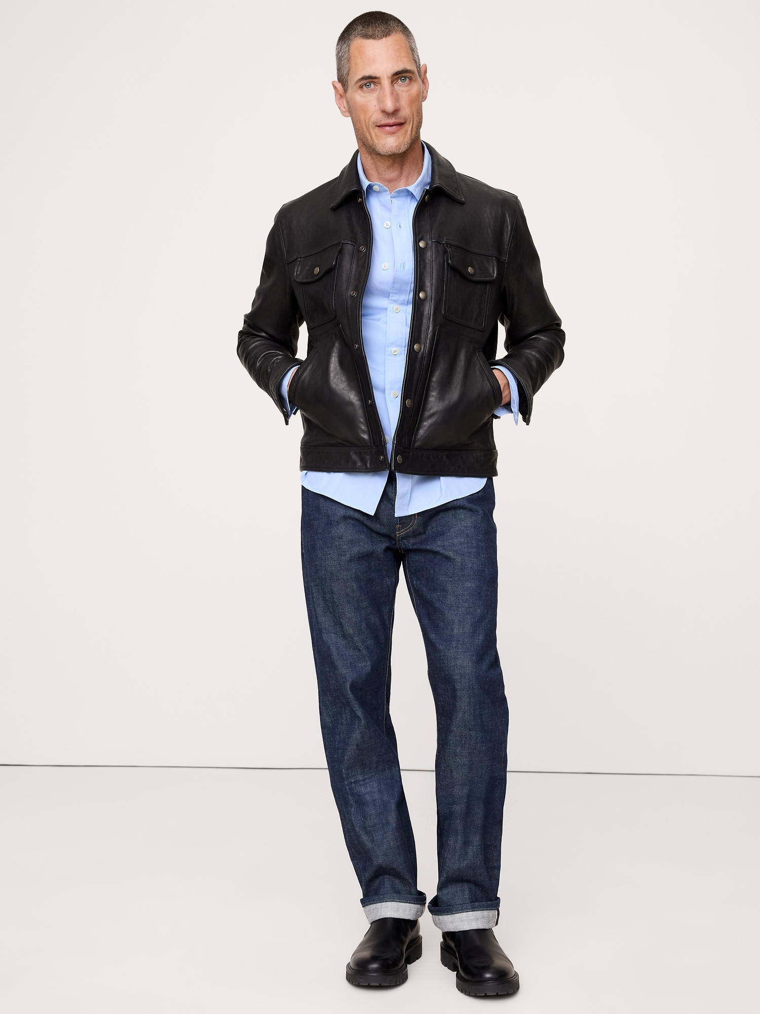 Image number 3 showing, Standard-Fit Washed Cotton Poplin Shirt