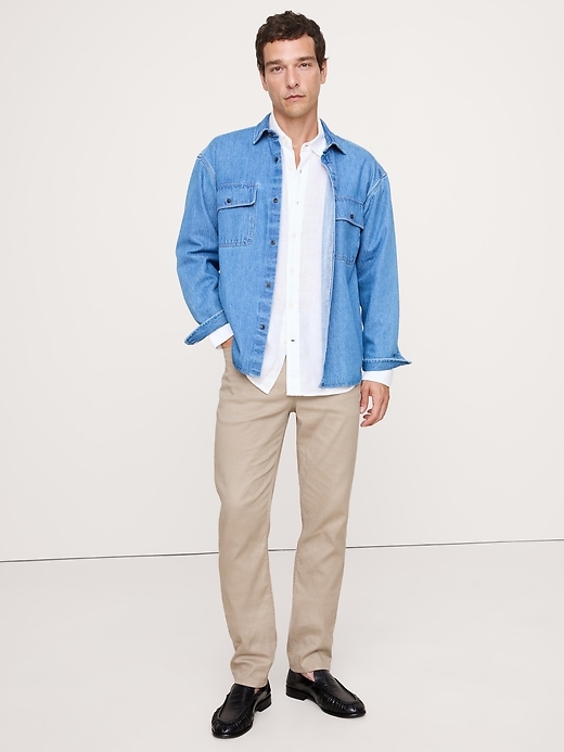 Slim Linen-Cotton Traveler Pant