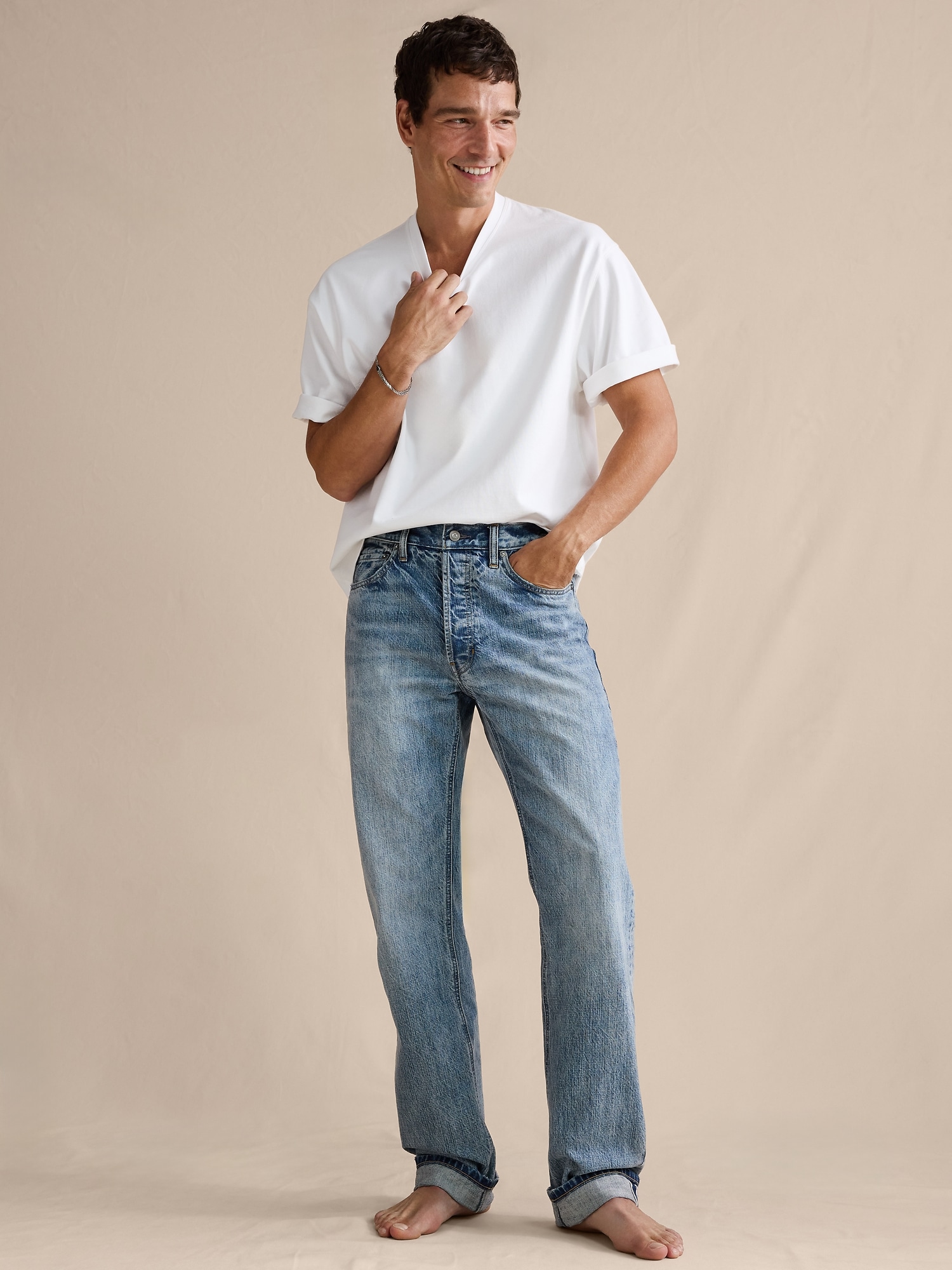 Image number 4 showing, Straight Selvedge Jean