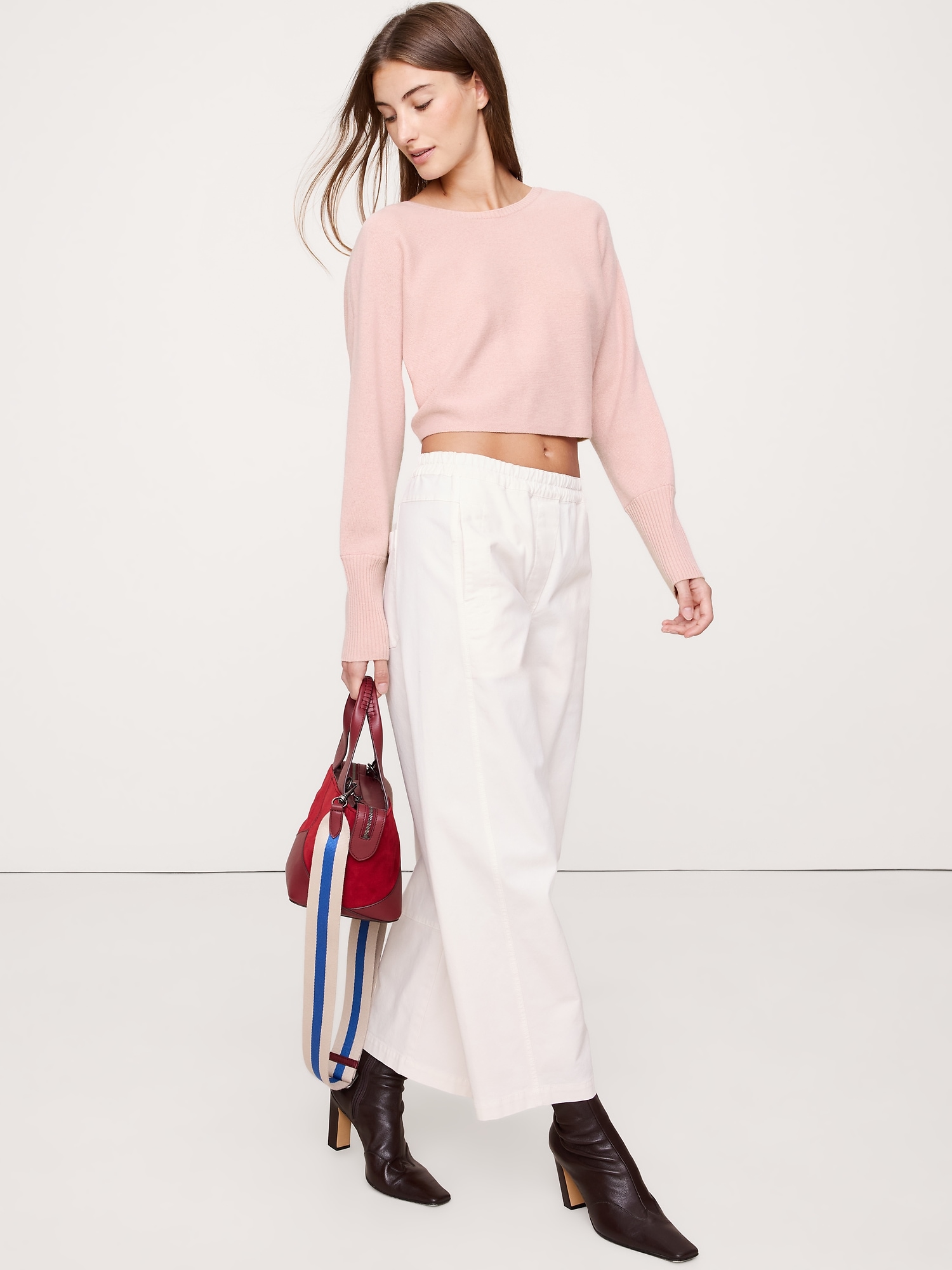 Image number 3 showing, LIGHTWEIGHT CASHMERE TWIST-BACK SWEATER