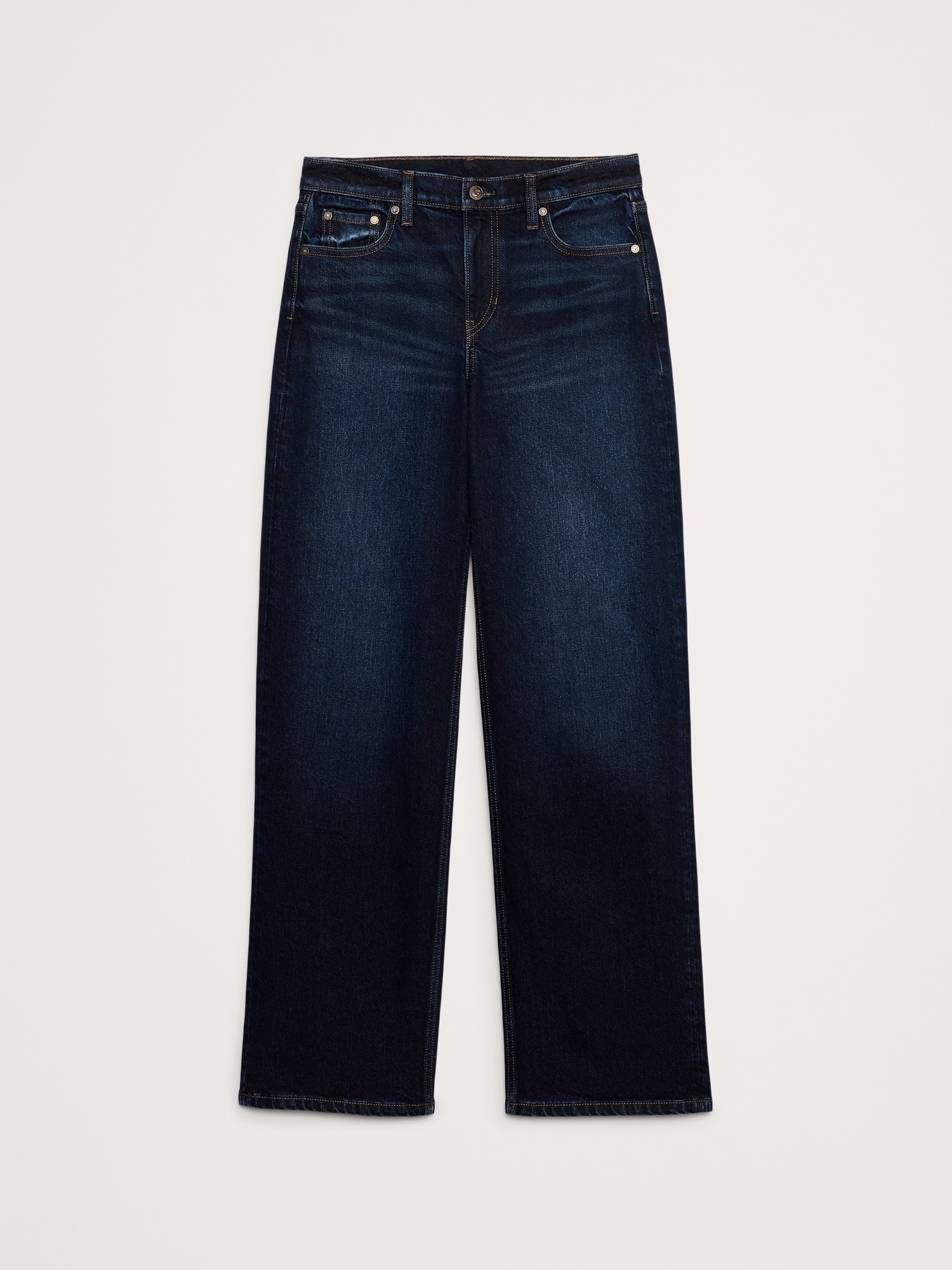 Женские джинсы Banana Republic Mid-Rise 90s Classic Relaxed Jean, цвет: Тёмная варка — фото 5