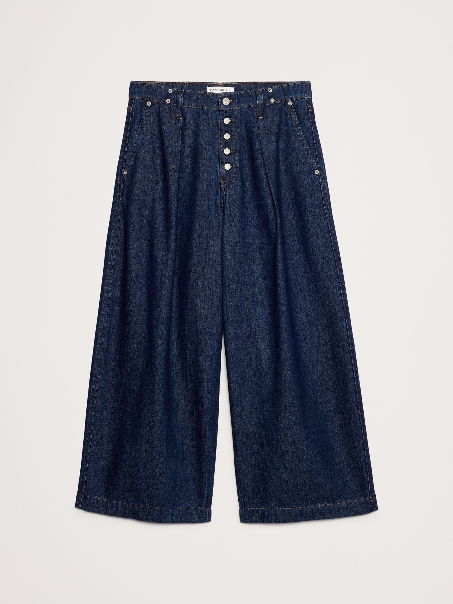 Image number 6 showing, Mid-Rise Loose Pleated Ankle Jean