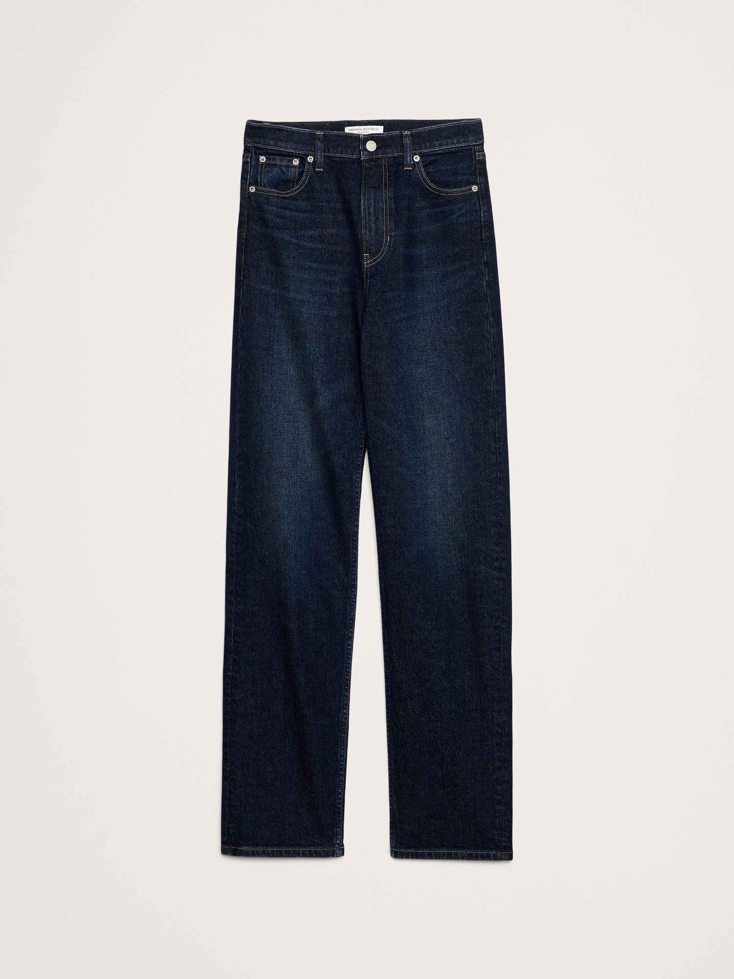 Женские джинсы Banana Republic High-Rise 90S Straight Jean, цвет: Тёмная варка — фото 5