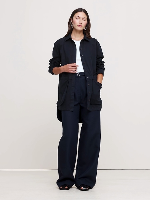 COTTON TWILL UTILITY TUNIC | Banana Republic