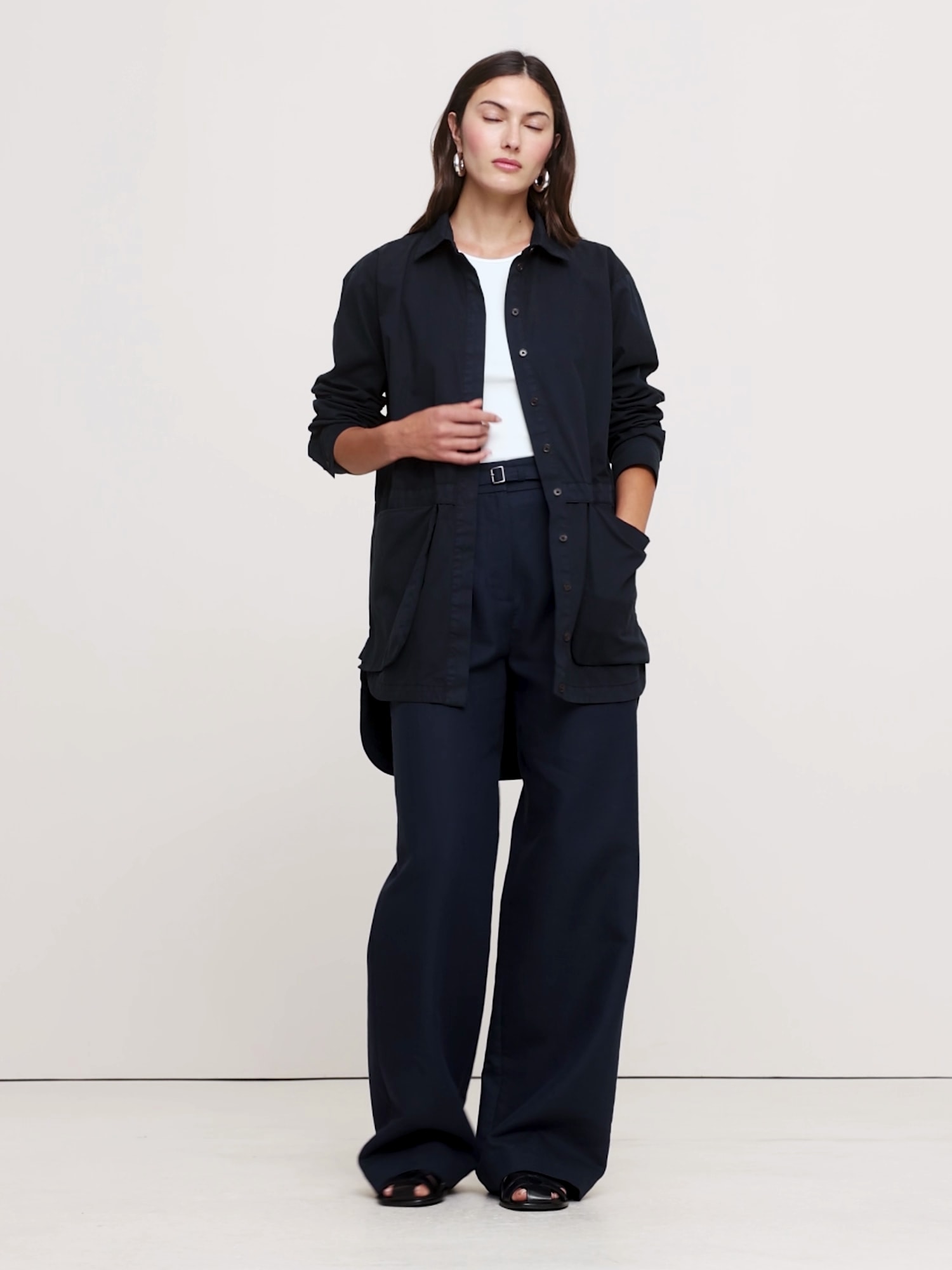 Image number 2 showing, COTTON TWILL UTILITY TUNIC