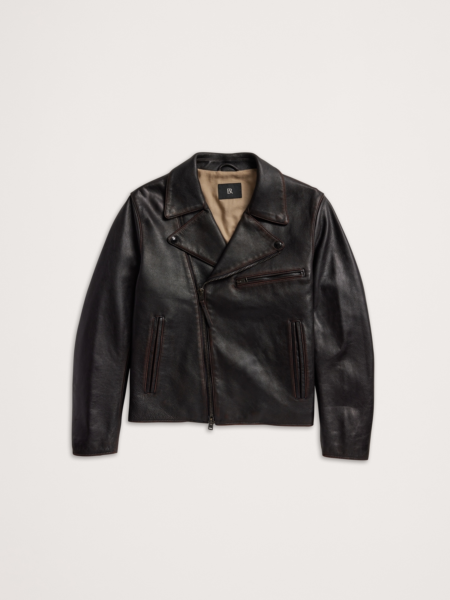 ジャケット・アウター 90's BANANA REPUBLIC Leather Jacket BANANA REPUBLIC] Vintage single zip up leather jacket [1990s