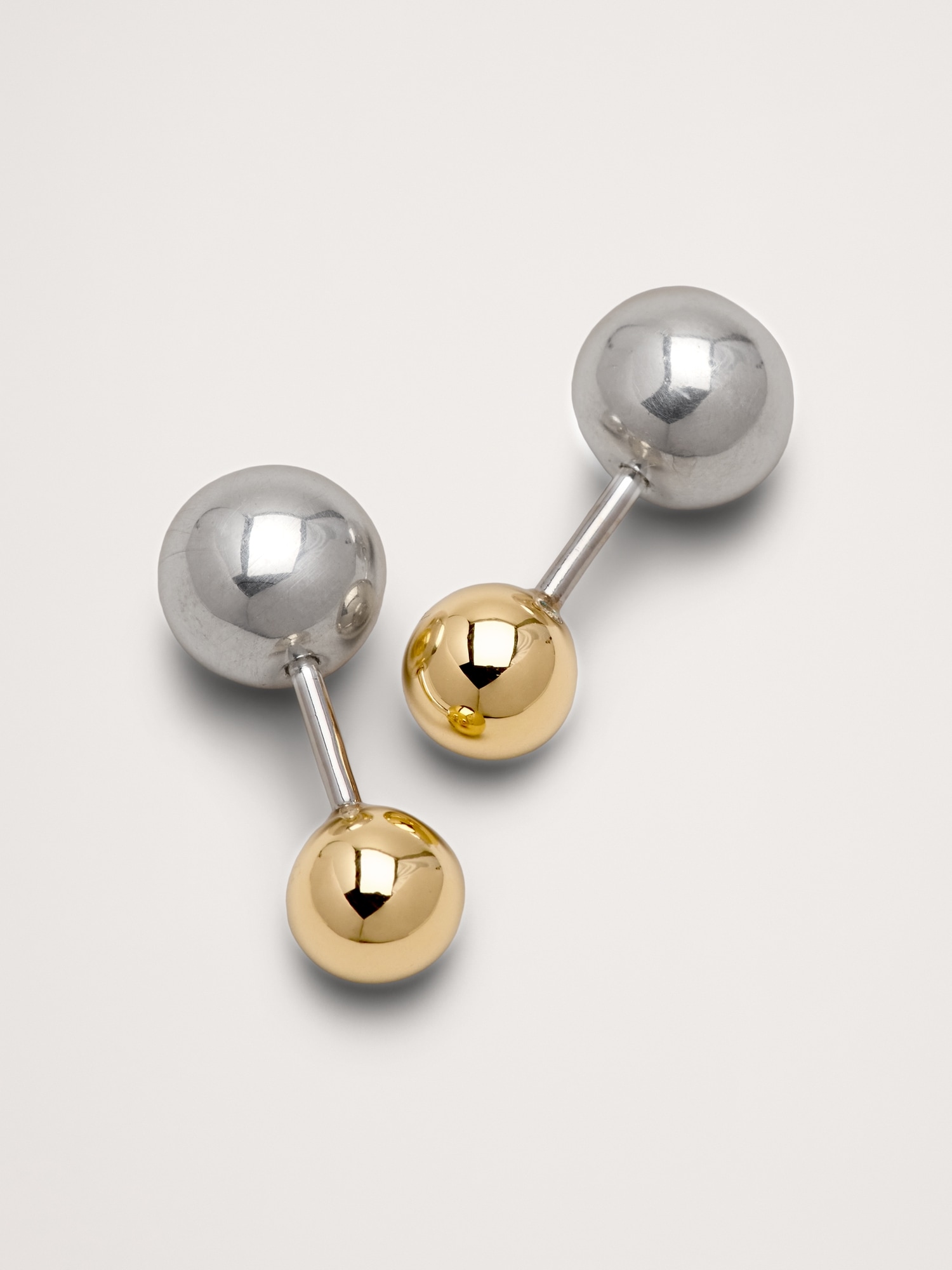 Image number 2 showing, MIXED METAL STUD EARRINGS