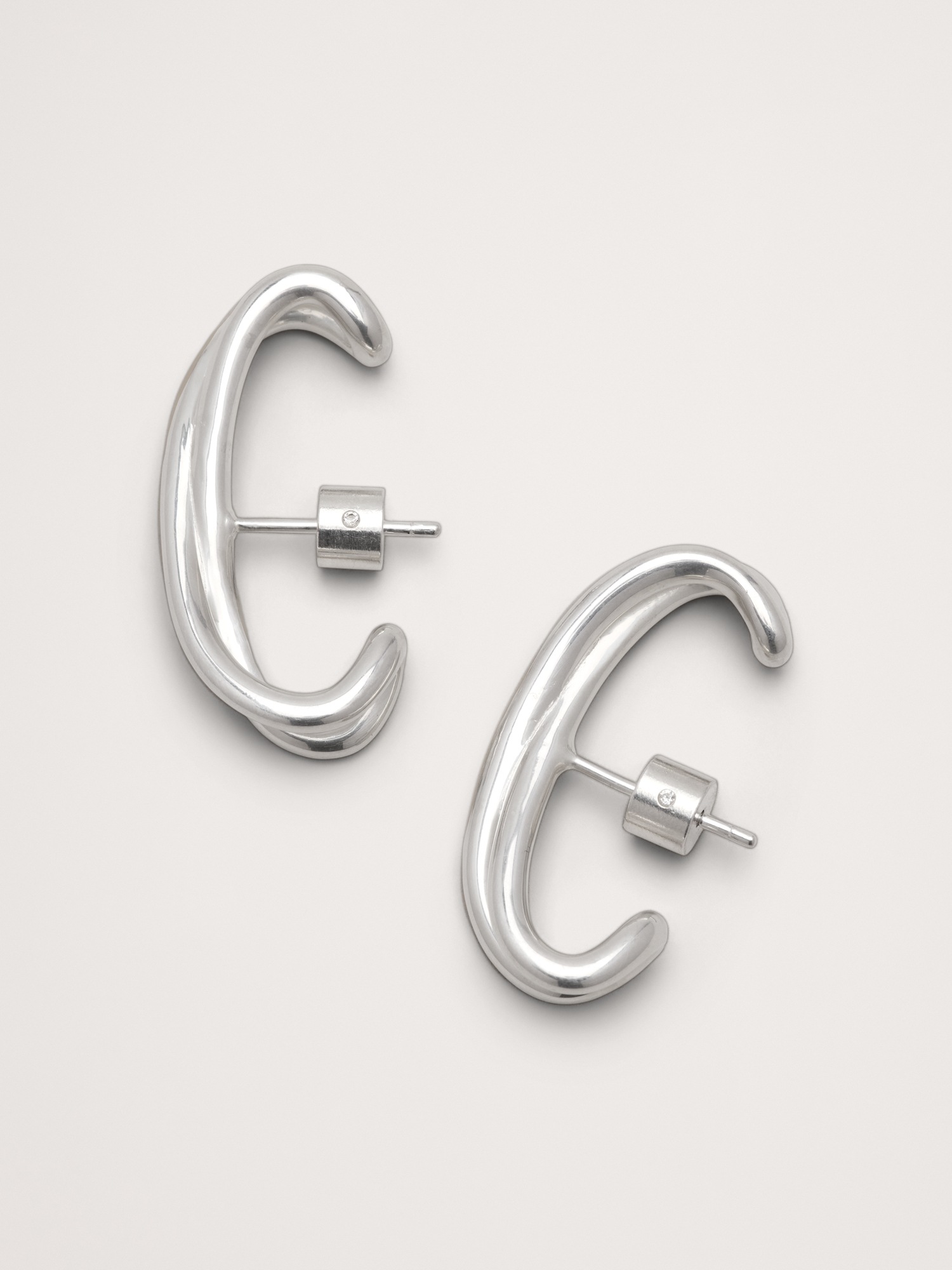 Banana Republic Knotted Ear Cuff With Post Backs, цвет: Серебряный — фото 3