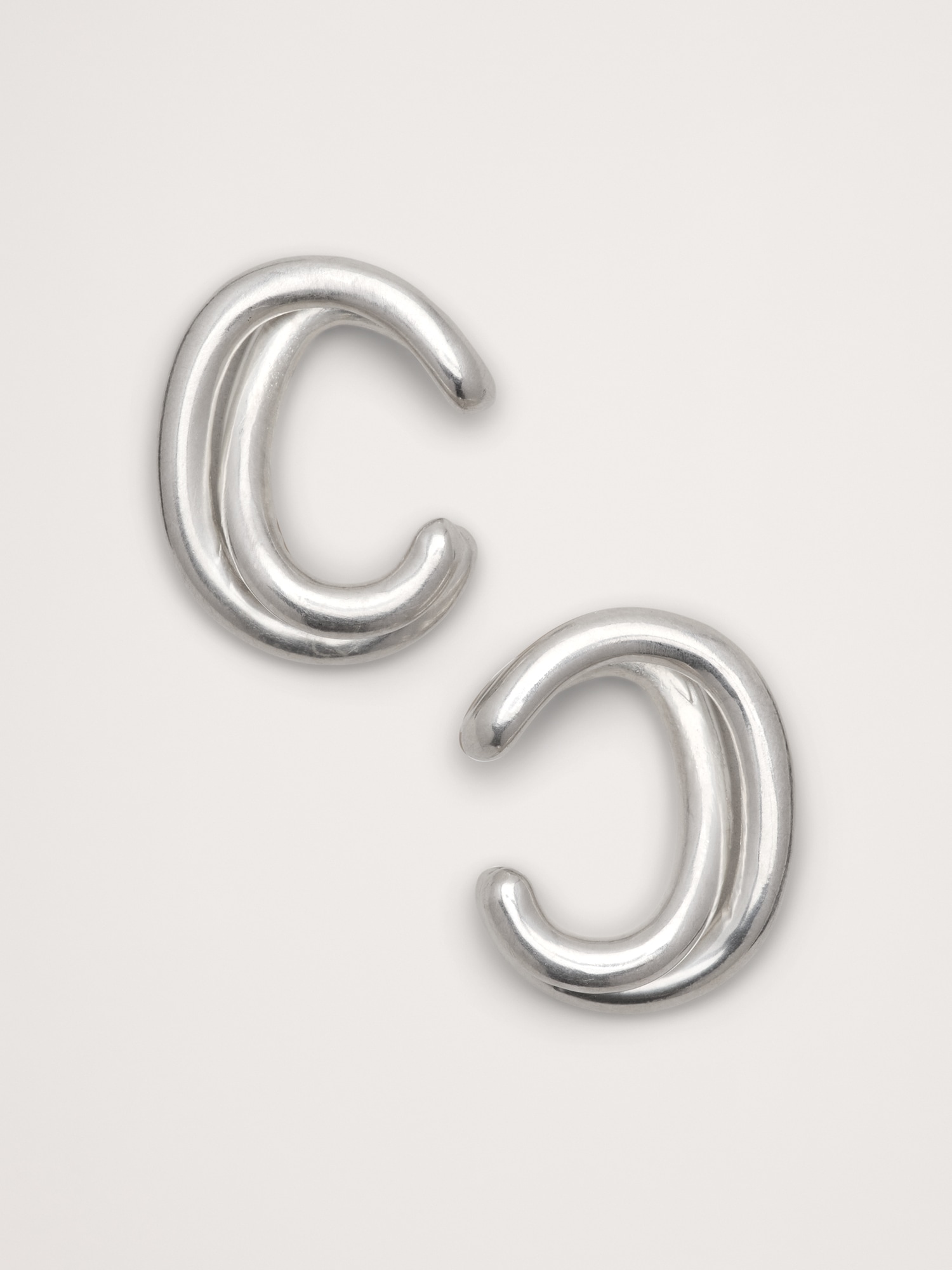 Knotted Ear Cuff Without Post - Silver