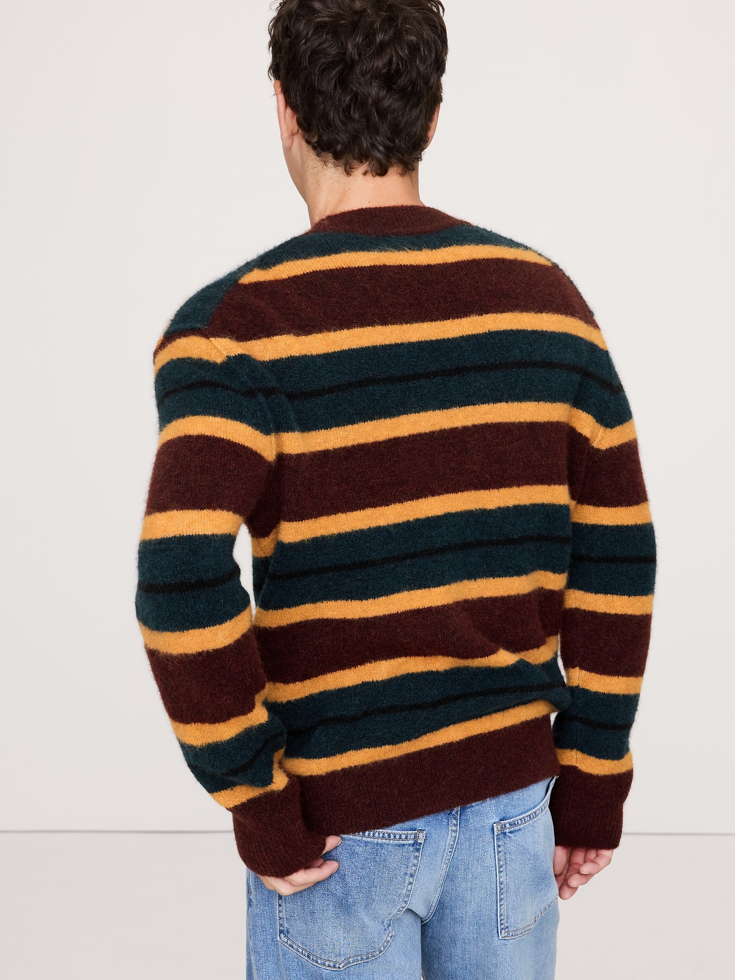 Image number 2 showing, Italian Alpaca-Wool Blend Stripe Sweater