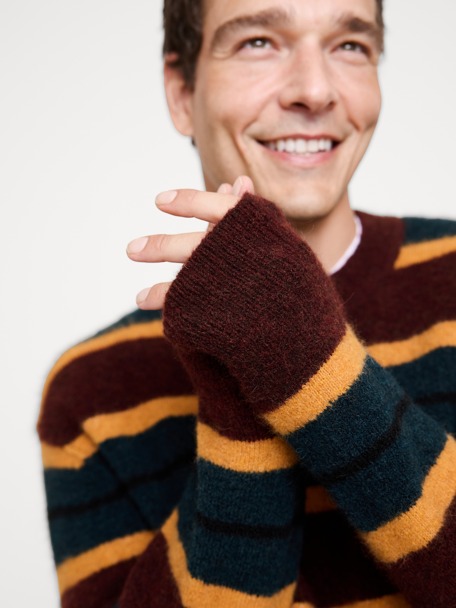 Image number 3 showing, Italian Alpaca-Wool Blend Stripe Sweater