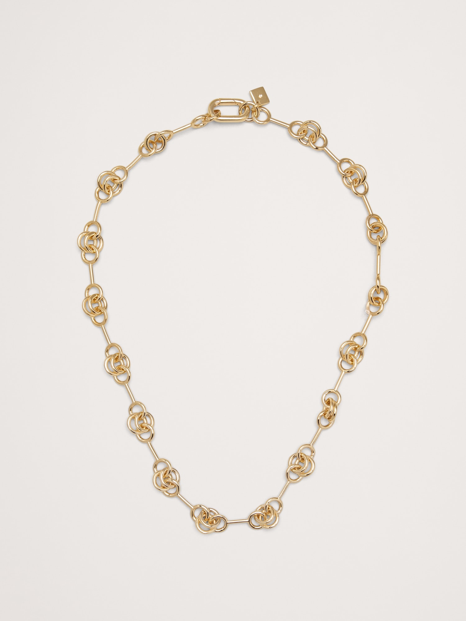 DOUBLE RING CHAIN NECKLACE