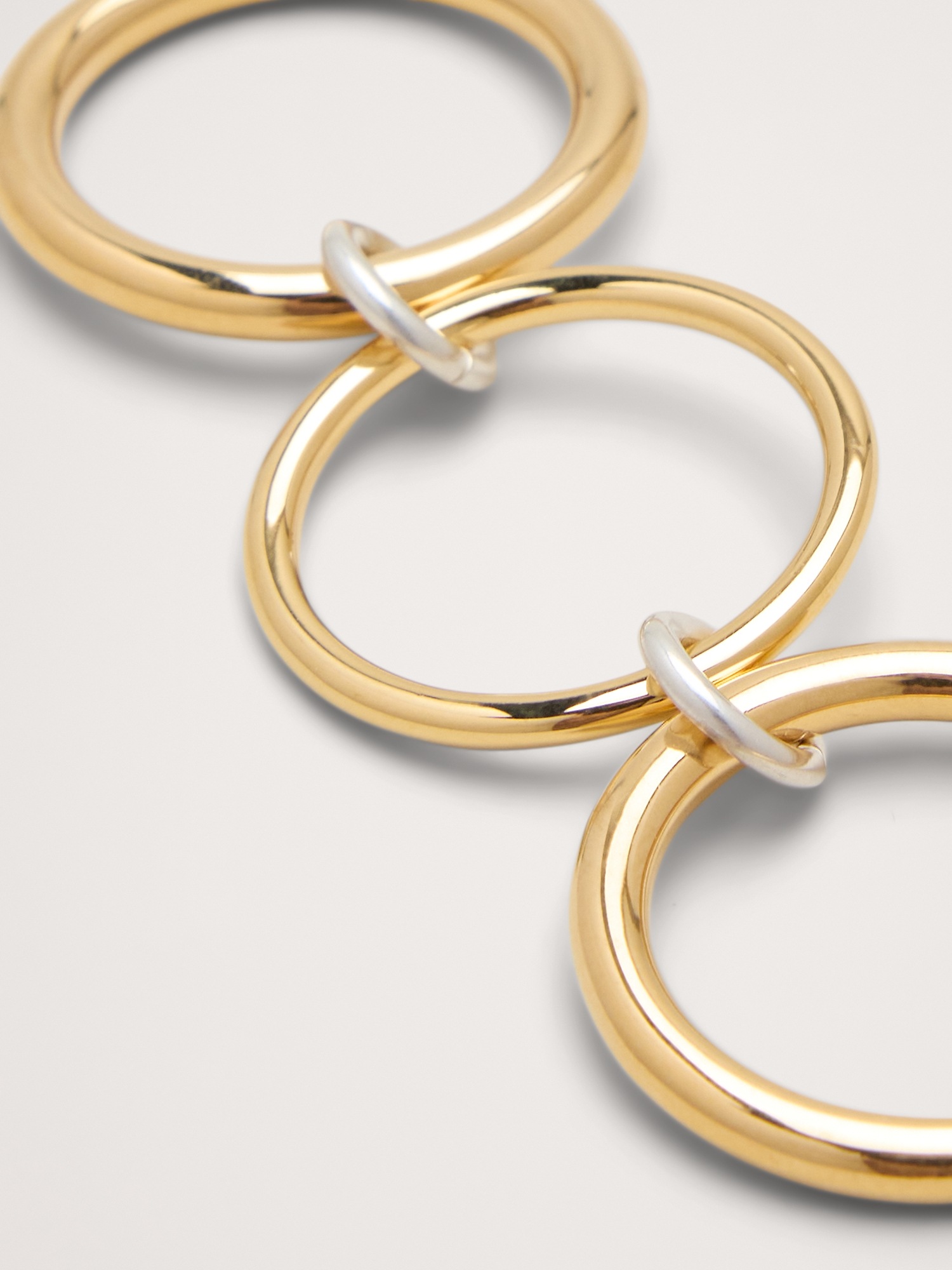 Женские украшения Banana Republic Pierced Ring, цвет: Серебристый / Золотой — фото 3