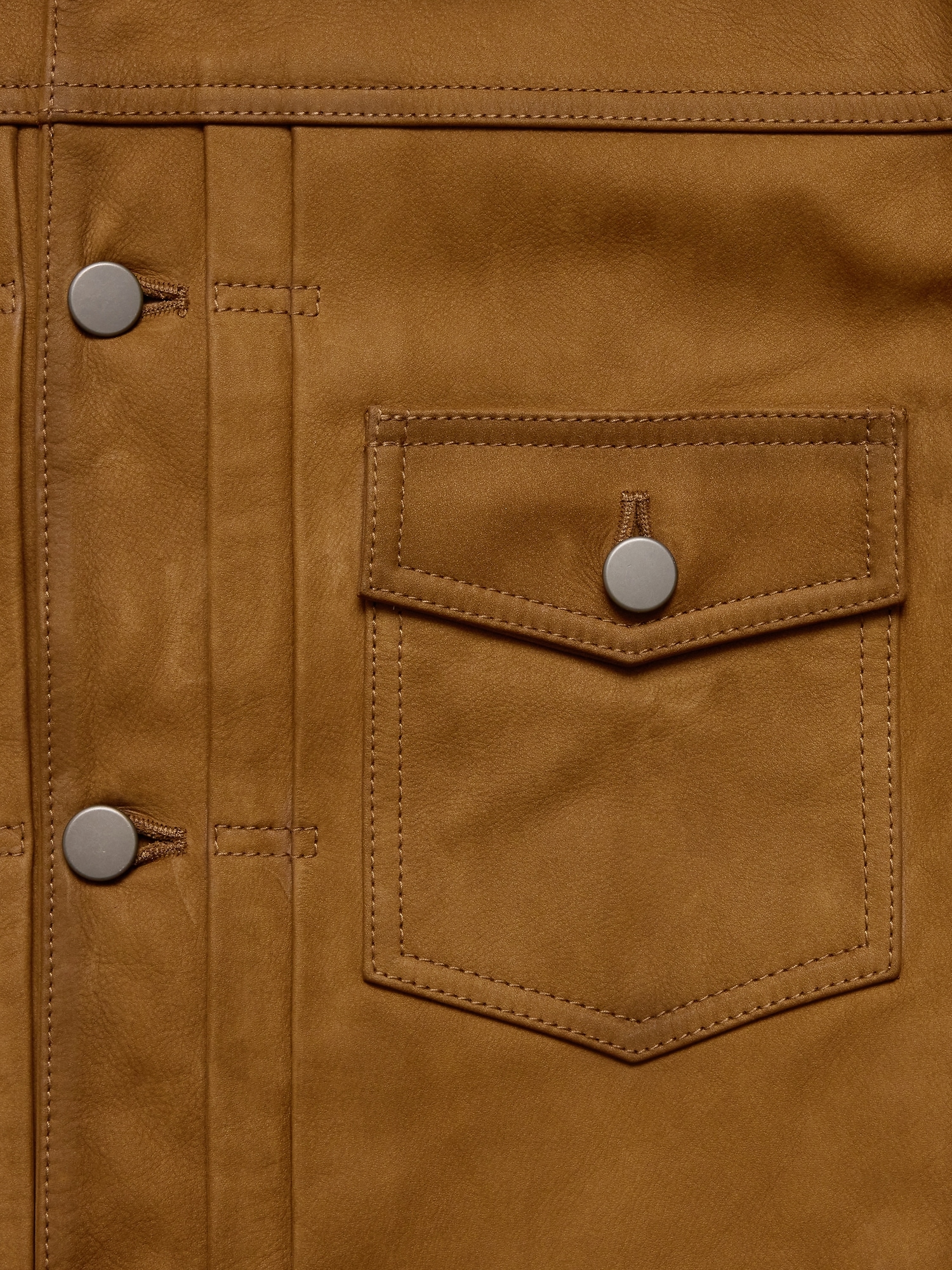 Image number 6 showing, NUBUCK LEATHER TRUCKER JACKET