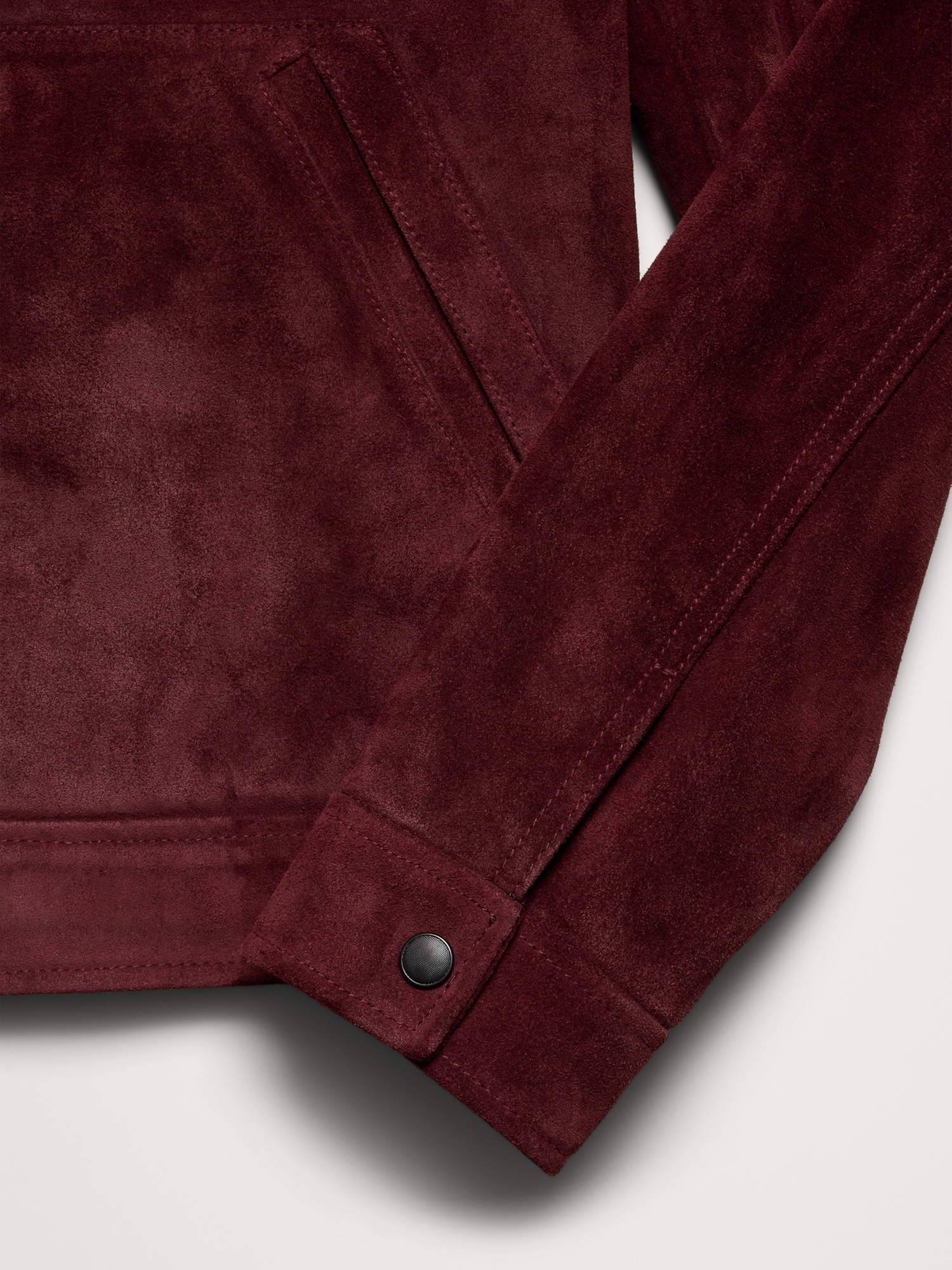 Image number 7 showing, OILED SUEDE TRUCKER JACKET