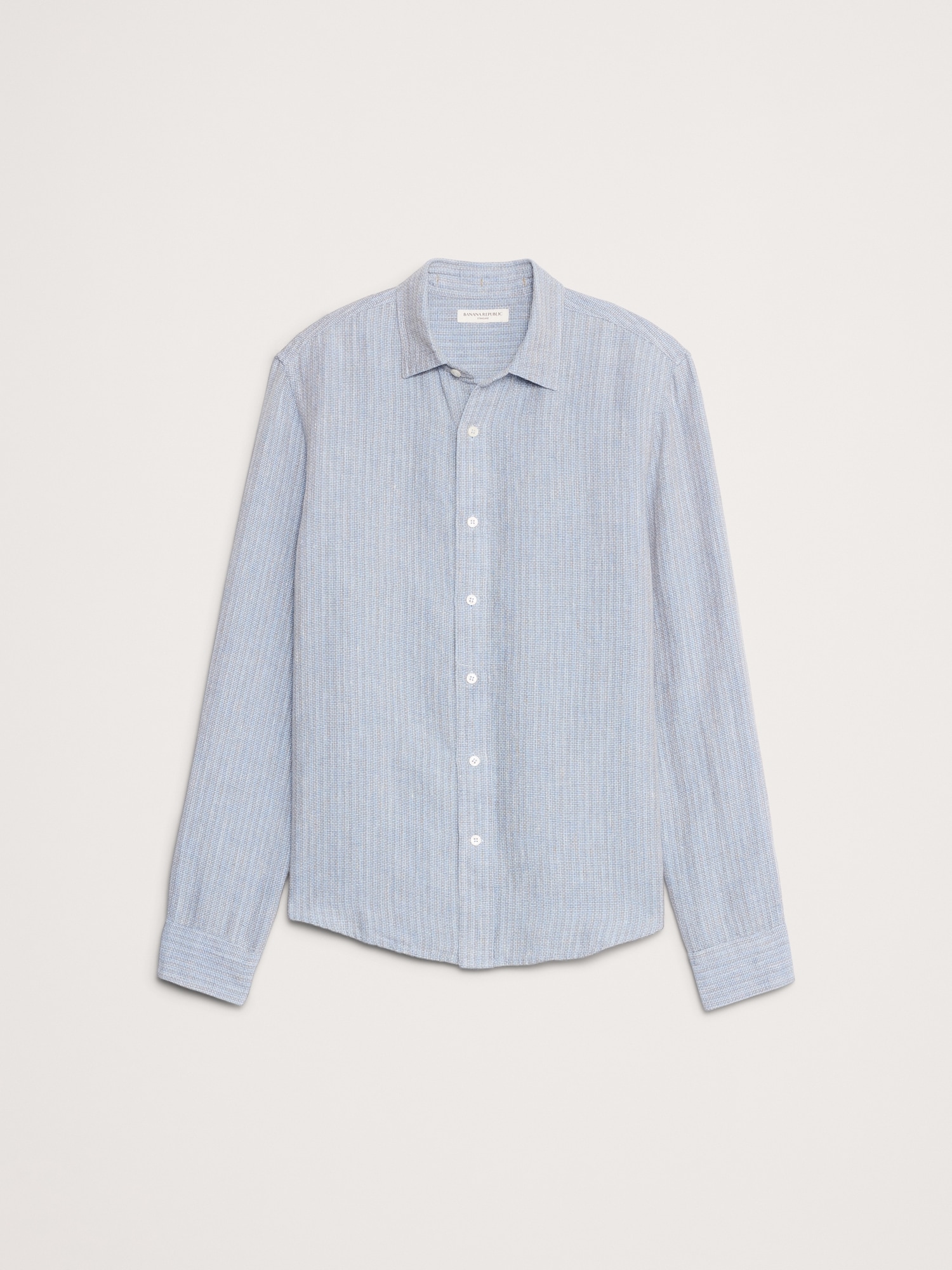 Image number 4 showing, TEXTURED SHIRT WITH LINEN
