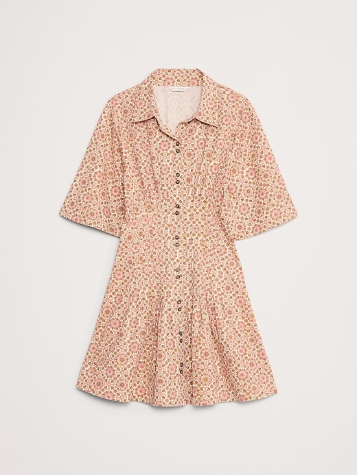 Image number 8 showing, Stretch-Cotton Poplin Pintuck Shirt Dress