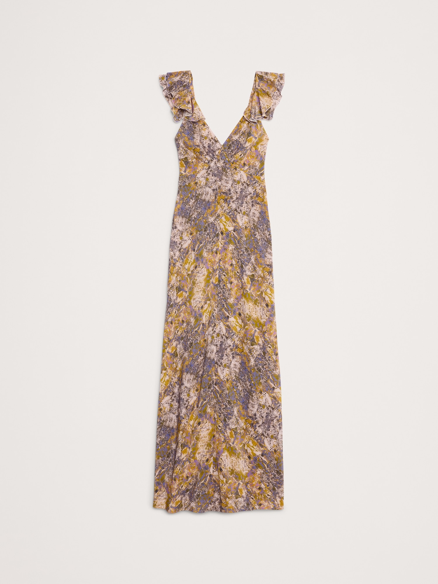 Image number 5 showing, Matte Silk Open-Back Maxi Dress