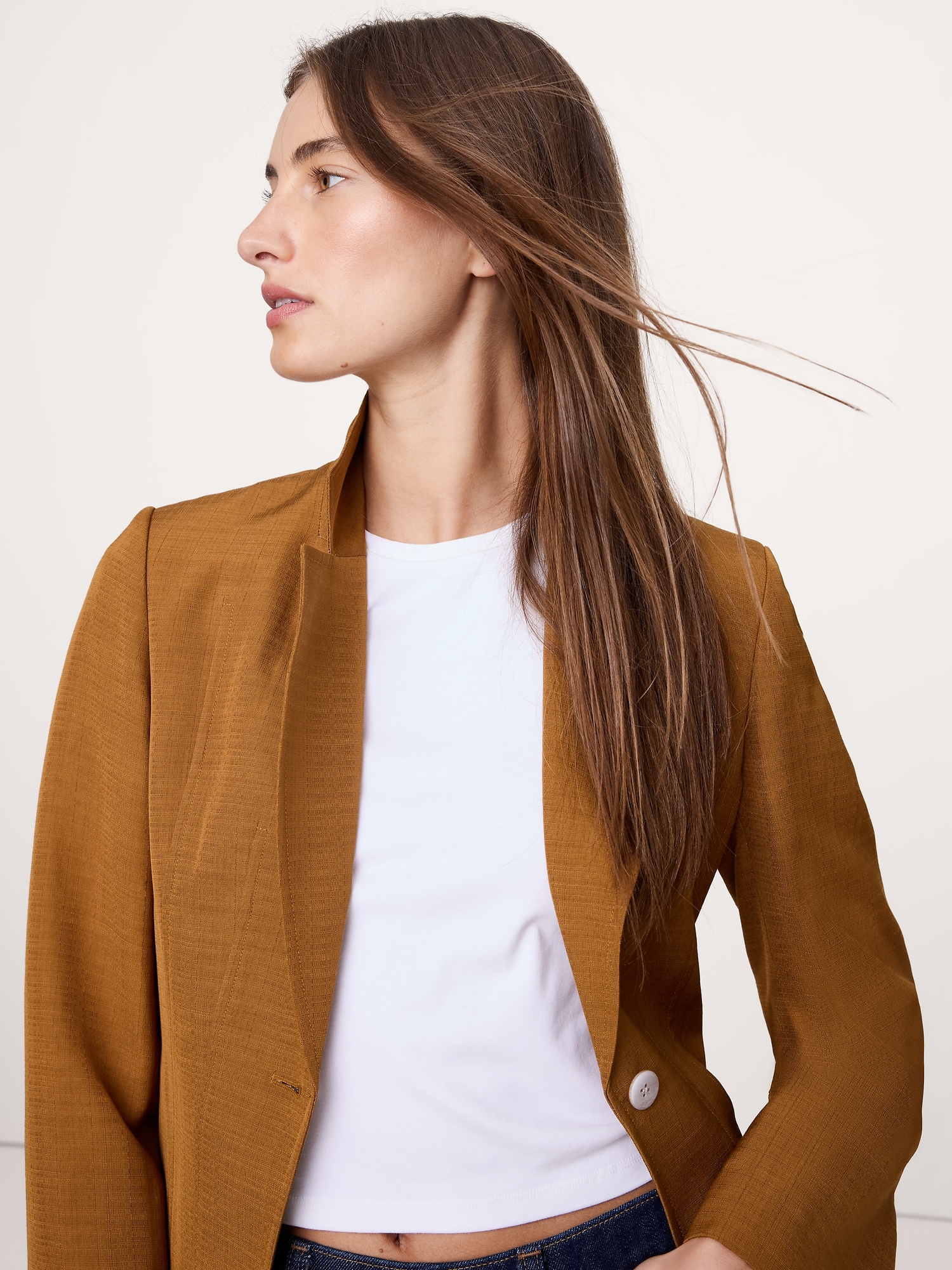 Image number 4 showing, Seamed Belted Blazer