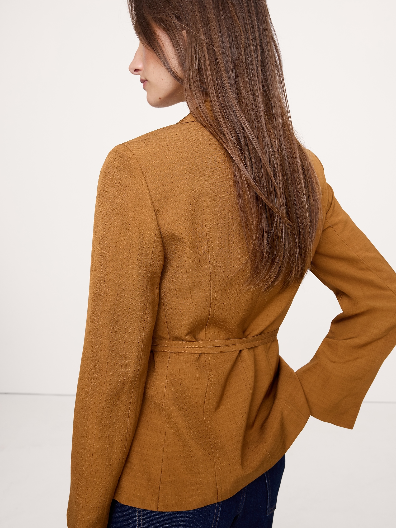 Image number 3 showing, Seamed Belted Blazer