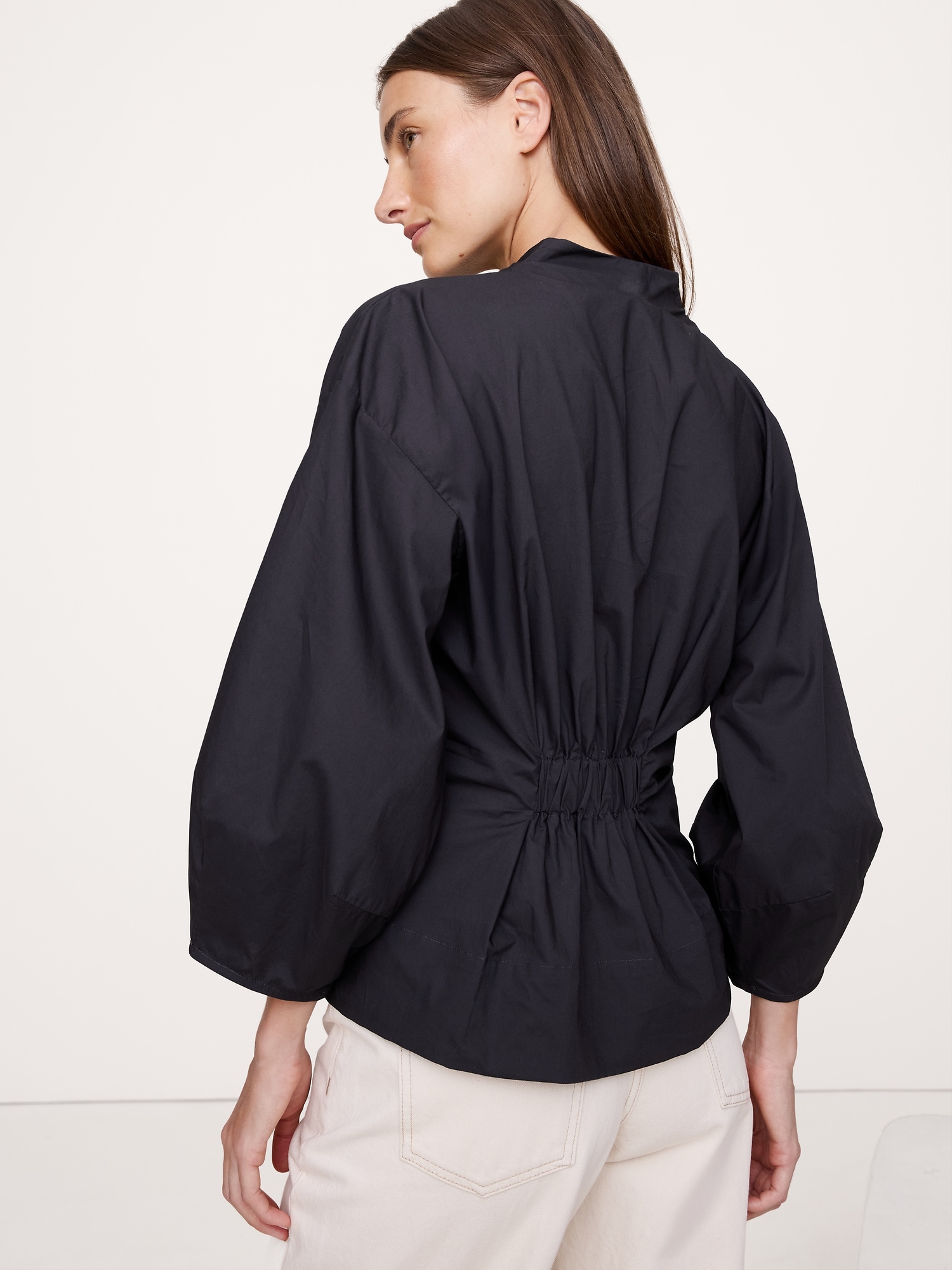 Image number 7 showing, Cotton Poplin Cinched-Waist Shirt