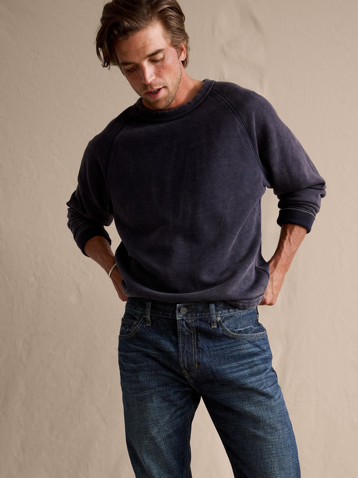 Мужские джинсы Banana Republic Slim Selvedge Jean, цвет: Тёмный винтажный варёный — фото 3
