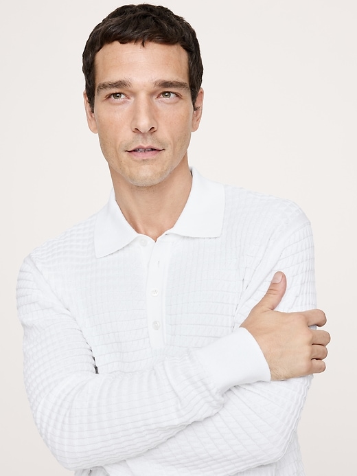 Cashmere-Silk Sweater Polo