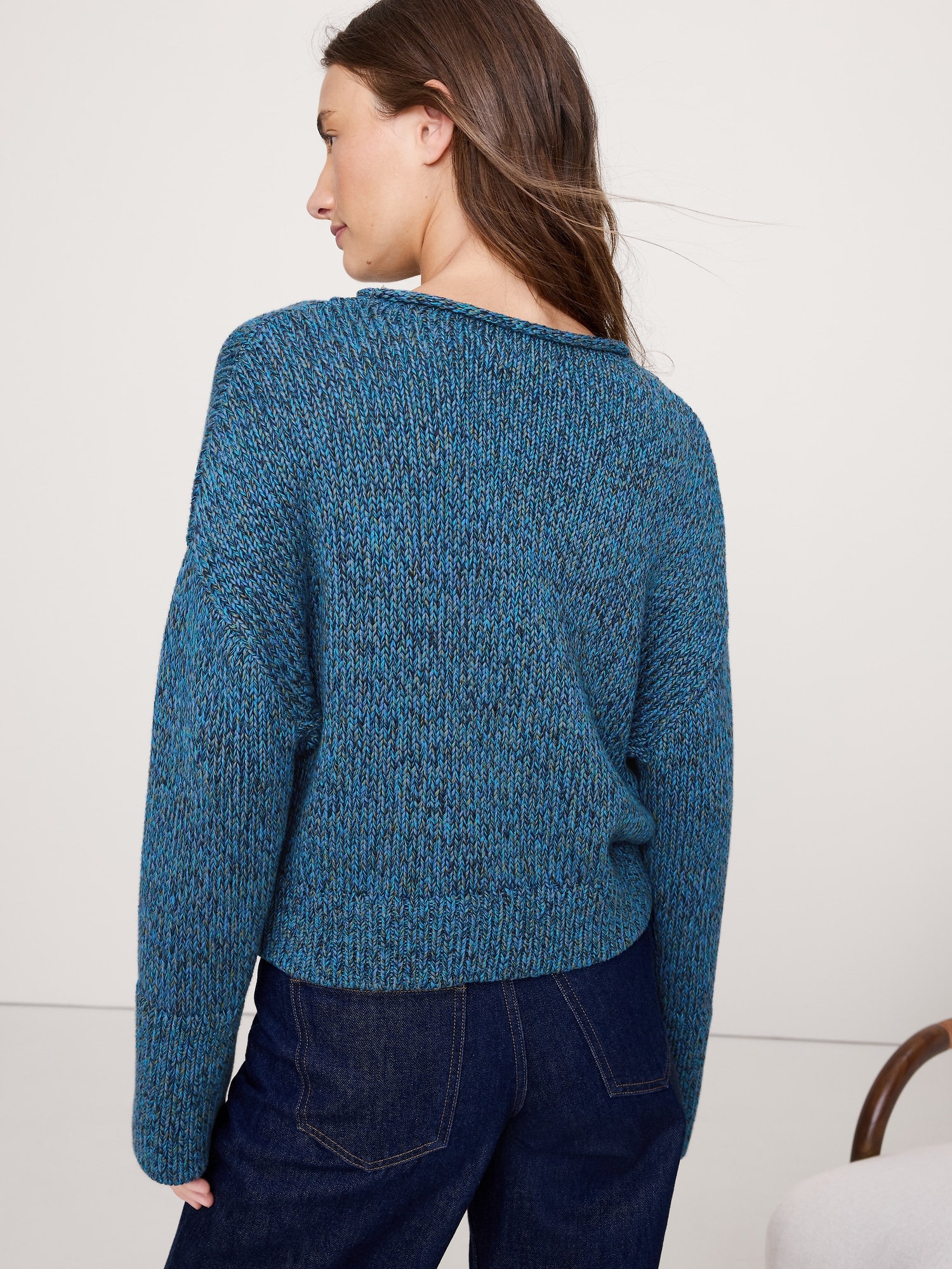 Image number 2 showing, Cotton Roll-Neck Sweater