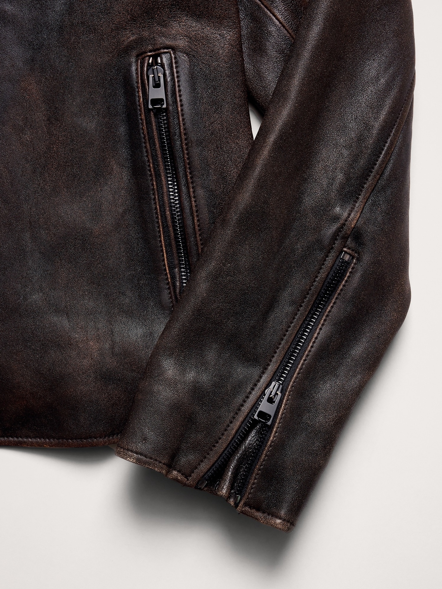 Image number 7 showing, LEATHER RACING JACKET