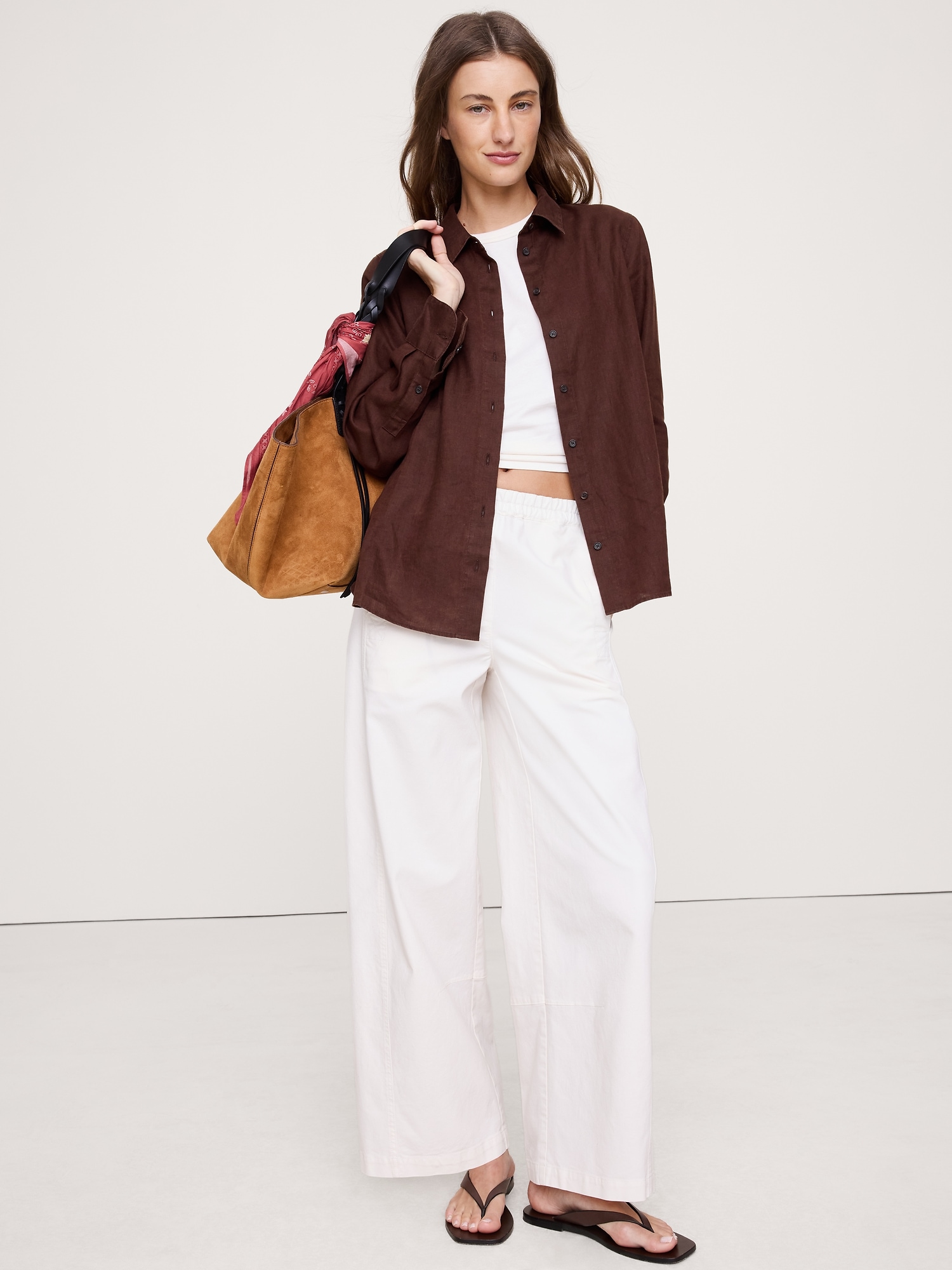 The Everyday Linen Shirt - Espresso Brown