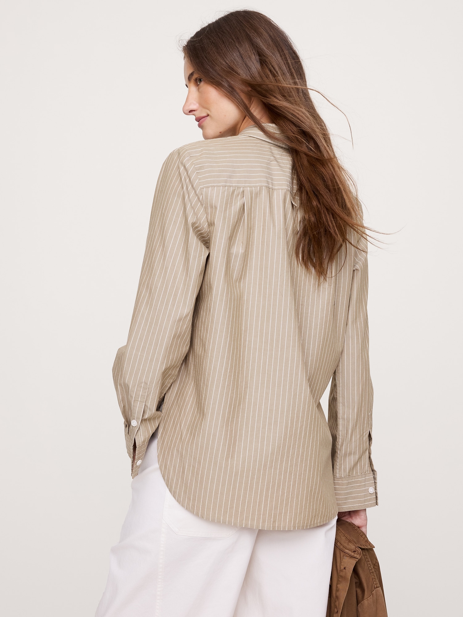 Image number 5 showing, BOXY COTTON POPLIN SHIRT