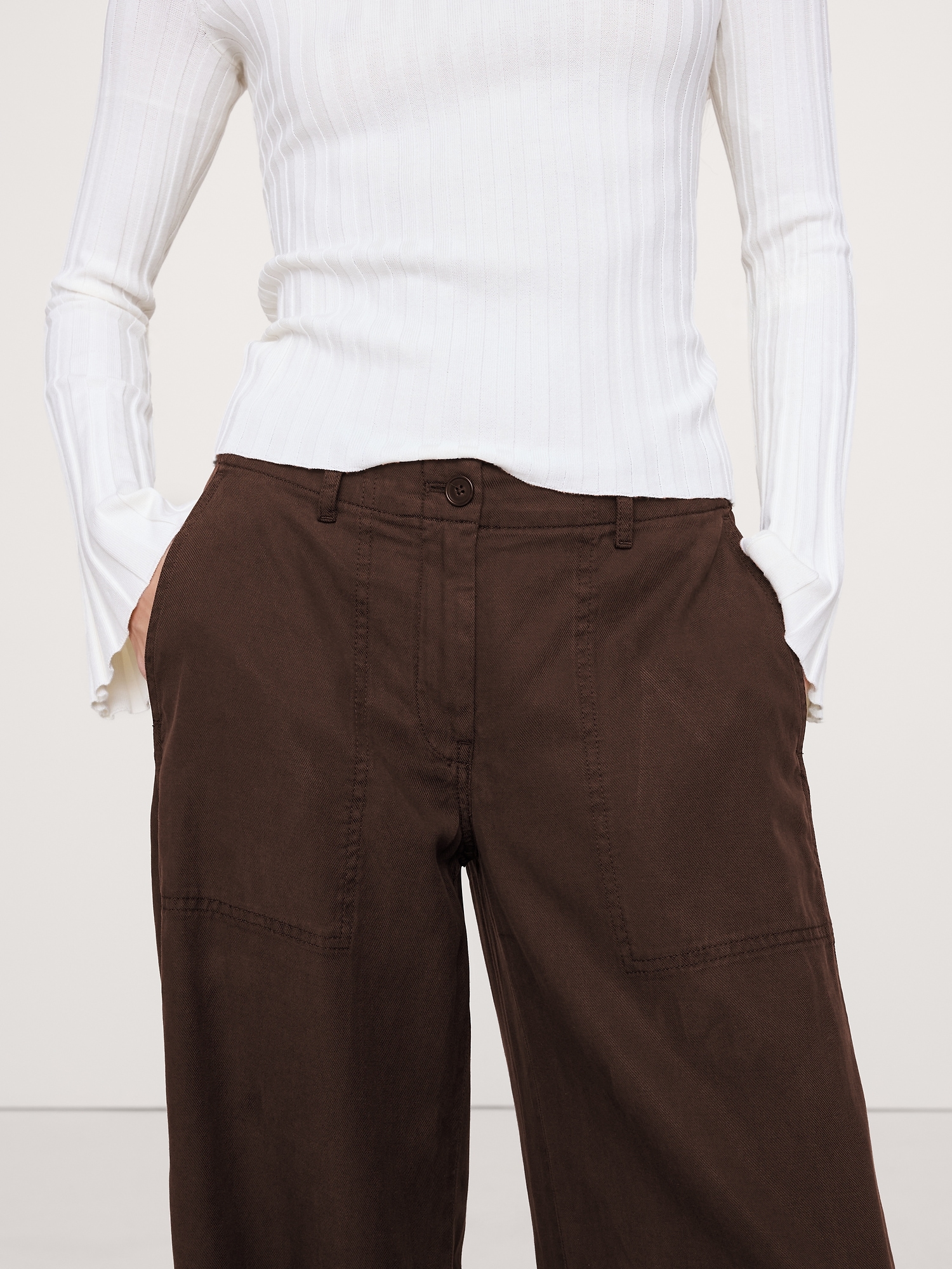 Image number 4 showing, Super-Soft Soma Mid-Rise Wide-Leg Pant