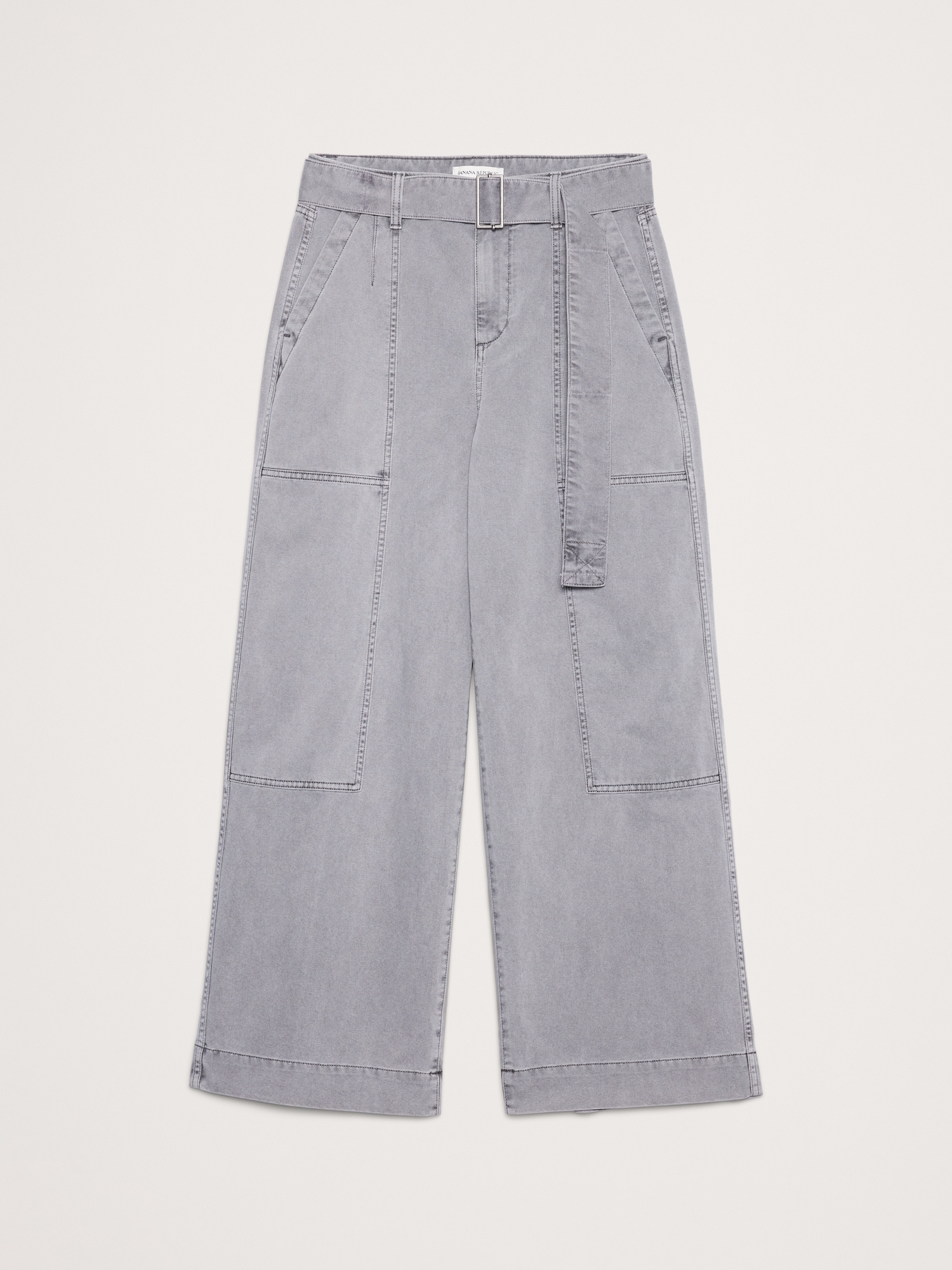 Image number 5 showing, HIGH-RISE WIDE-LEG UTILITY CROP PANT
