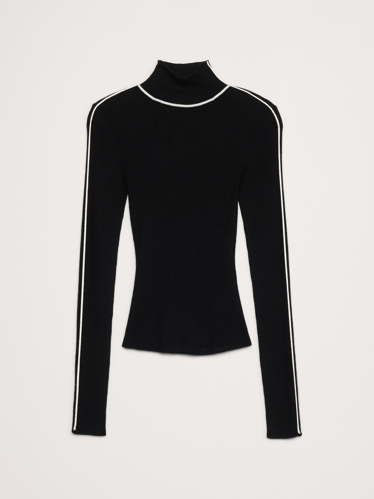 Женские свитеры Banana Republic Featherweight Cashmere Turtleneck, цвет: Чёрный — фото 4