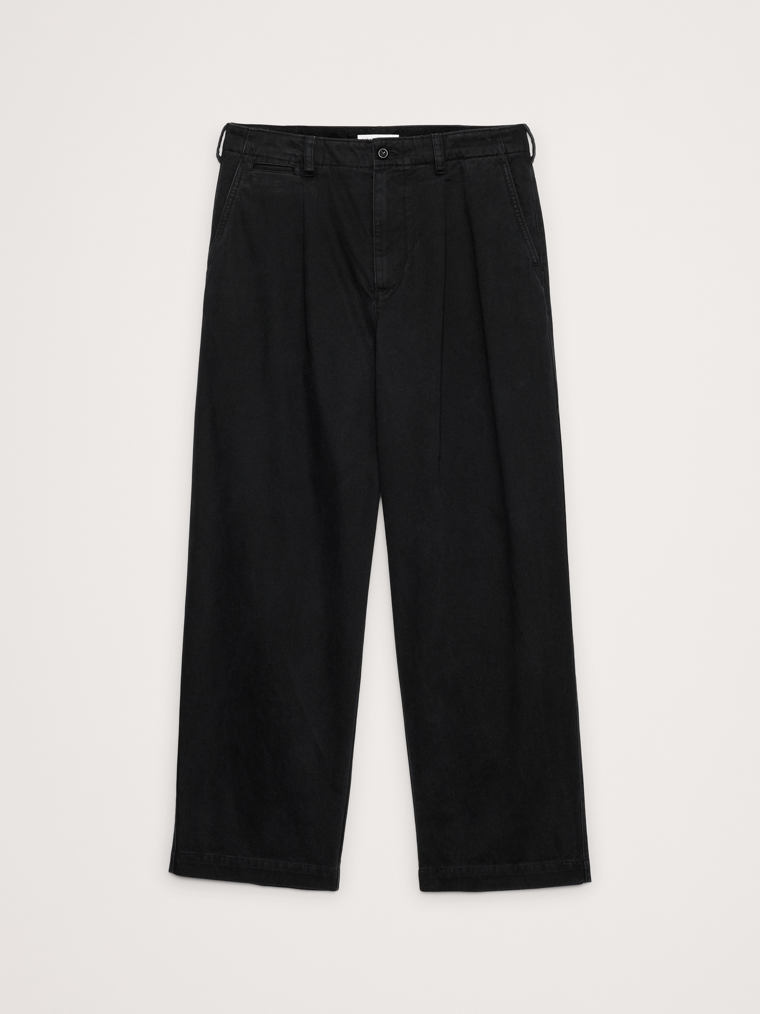 Image number 4 showing, LOOSE LIGHTWEIGHT COTTON PLEATED CHINO