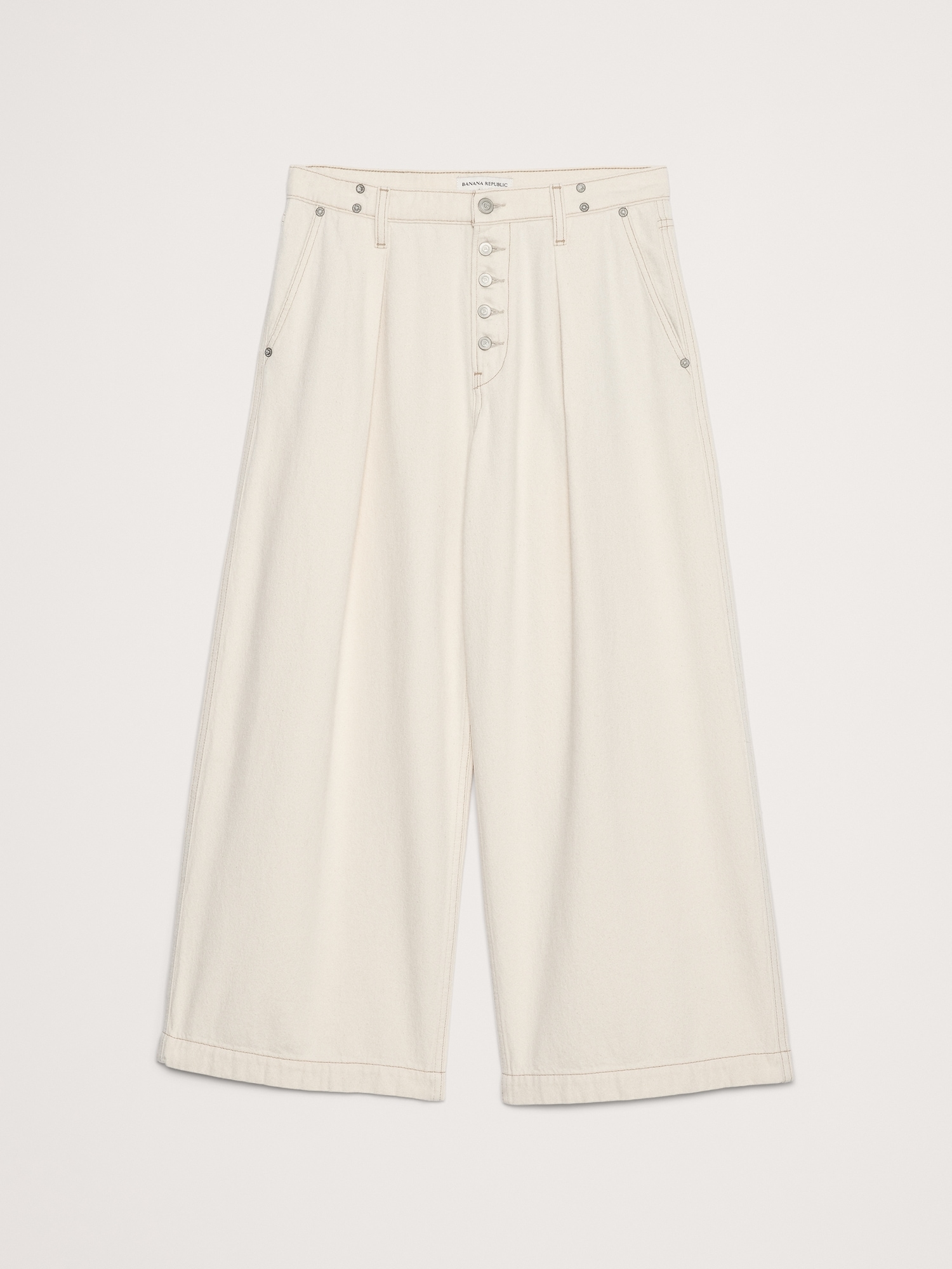 Image number 5 showing, Mid-Rise Loose Pleated Ankle Jean