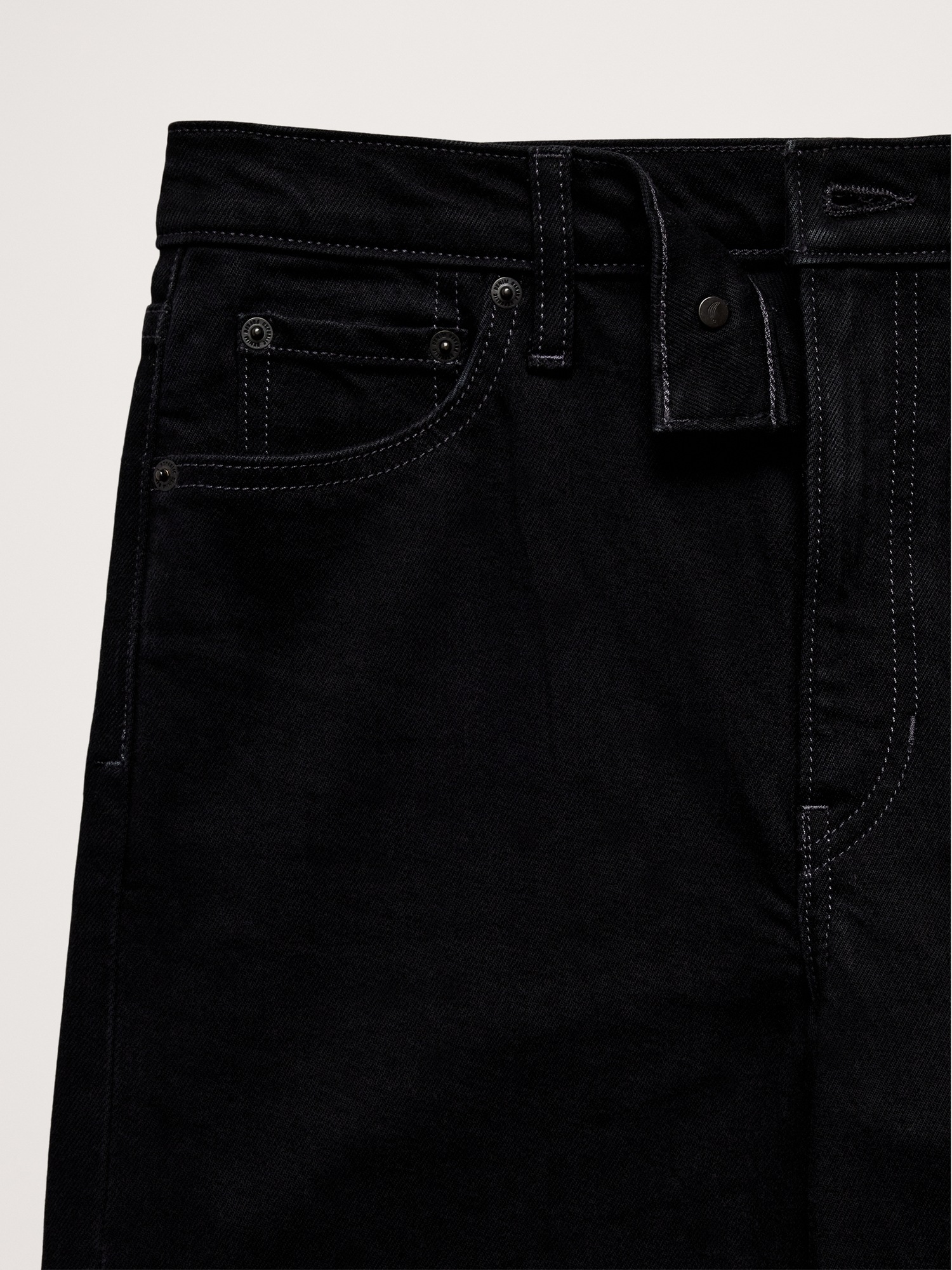 Женские джинсы Banana Republic The Icon Classic Wide-Leg Jean, цвет: Чёрный варёный — фото 6