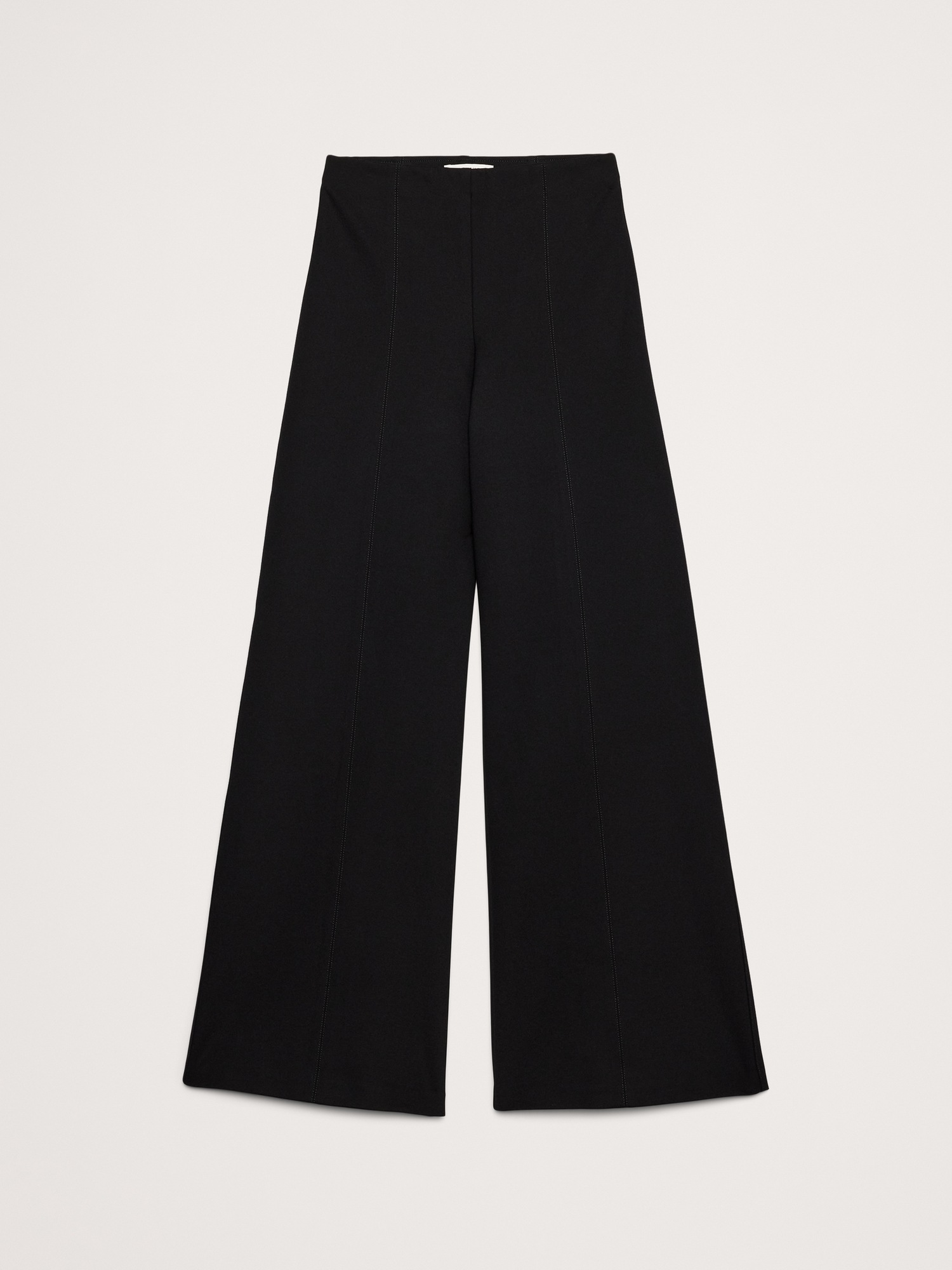 Женские брюки Banana Republic High-Rise Wide-Leg Everywhere Ponte Pull-On Pant, цвет: Чёрный — фото 4